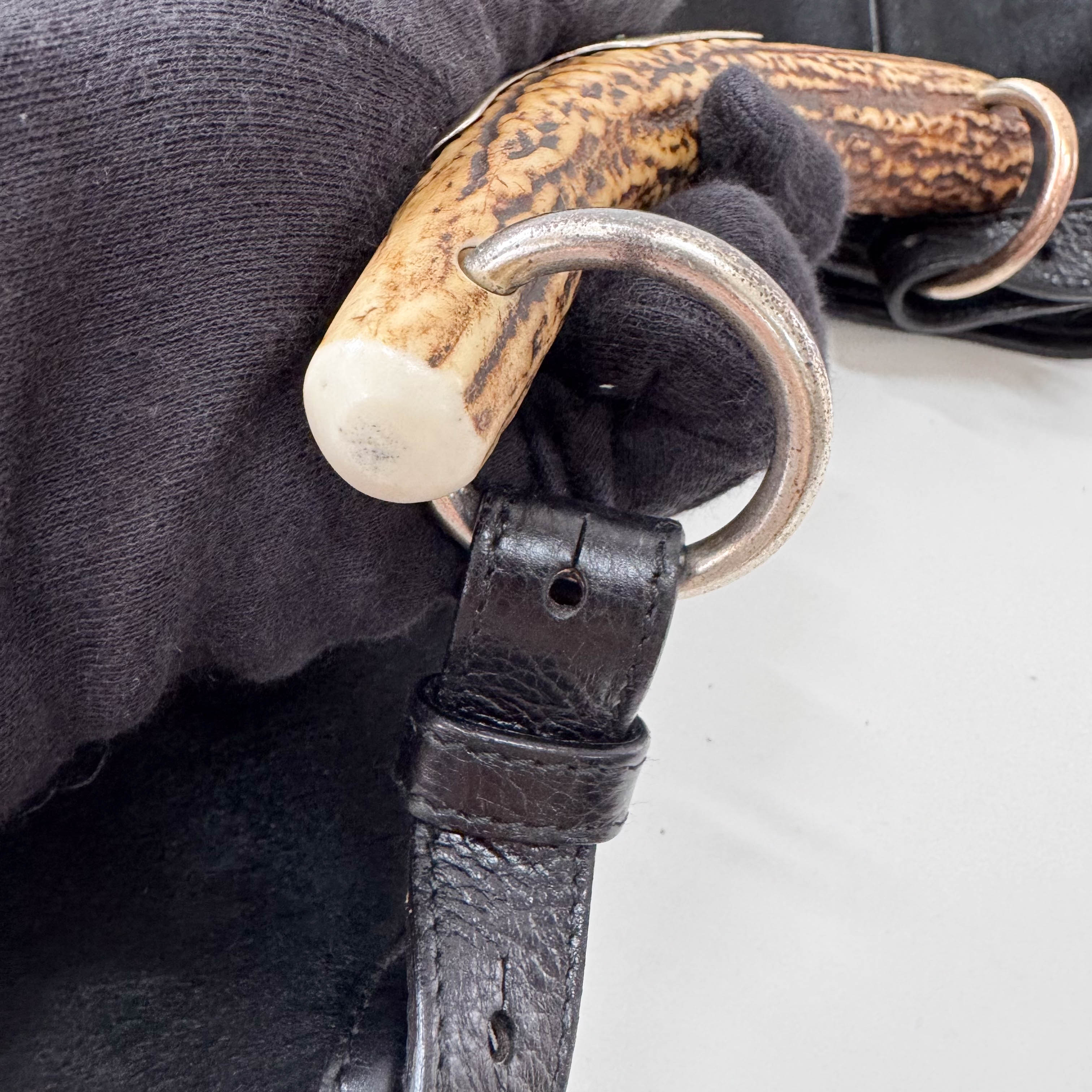 Mombasa Black Pony Hair Shoulder Bag