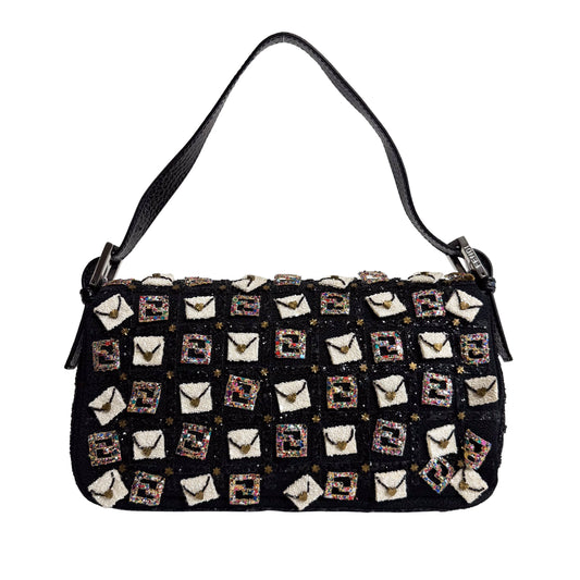 Rare Baguette Sequin Multicolor Shoulder Bag