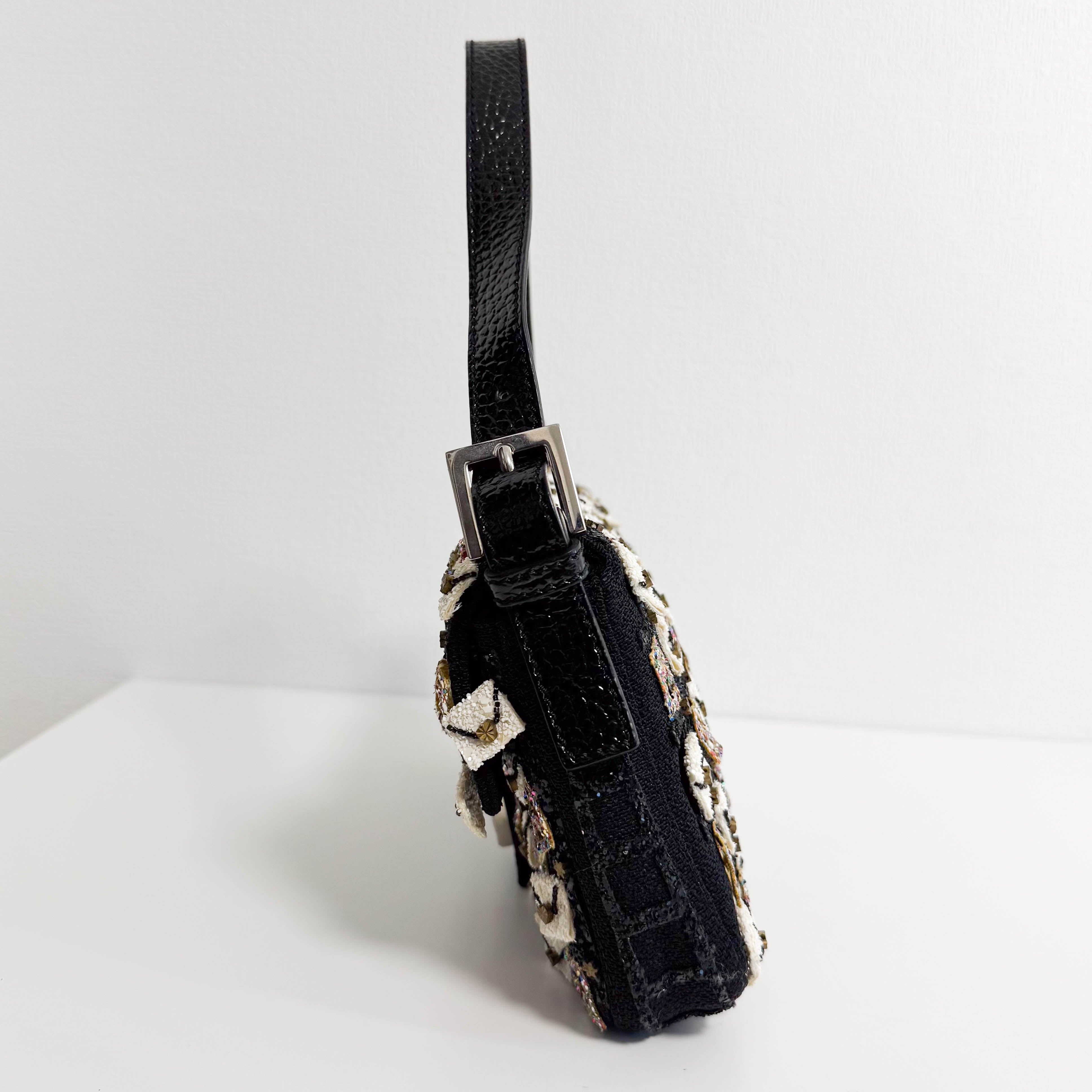 Rare Baguette Sequin Multicolor Shoulder Bag