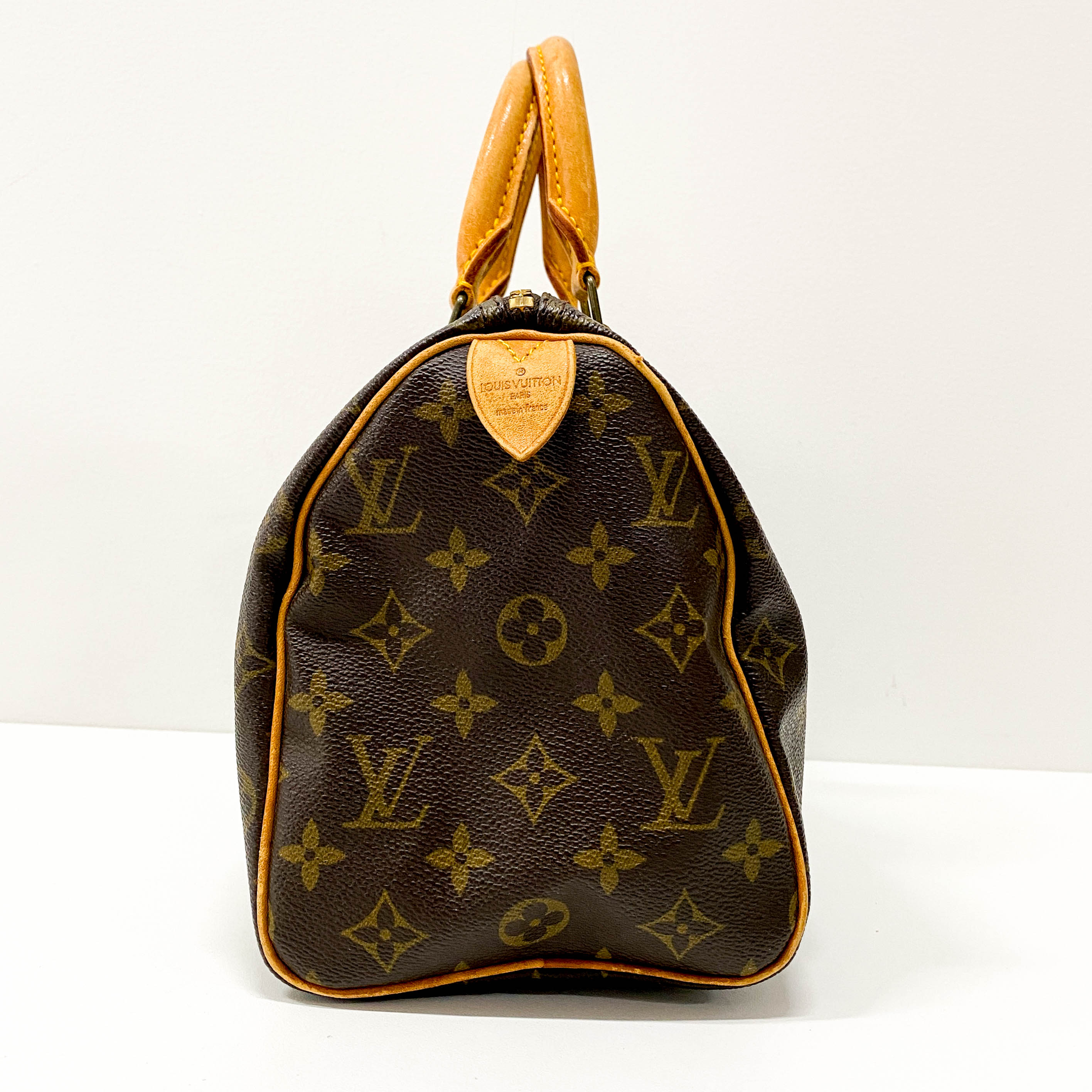 Speedy Monogram 25 Brown Coated Canvas Bag