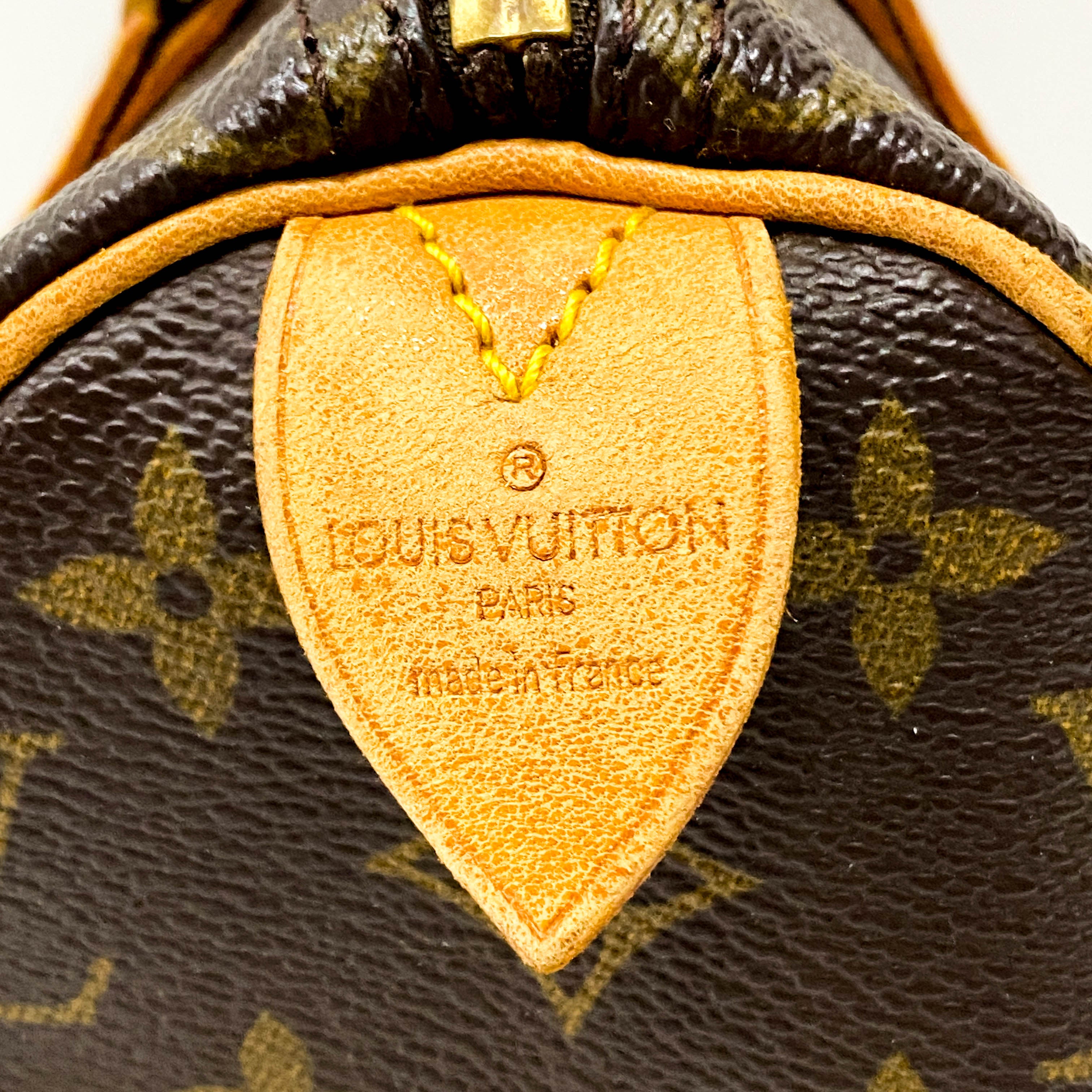 Speedy Monogram 25 Brown Coated Canvas Bag