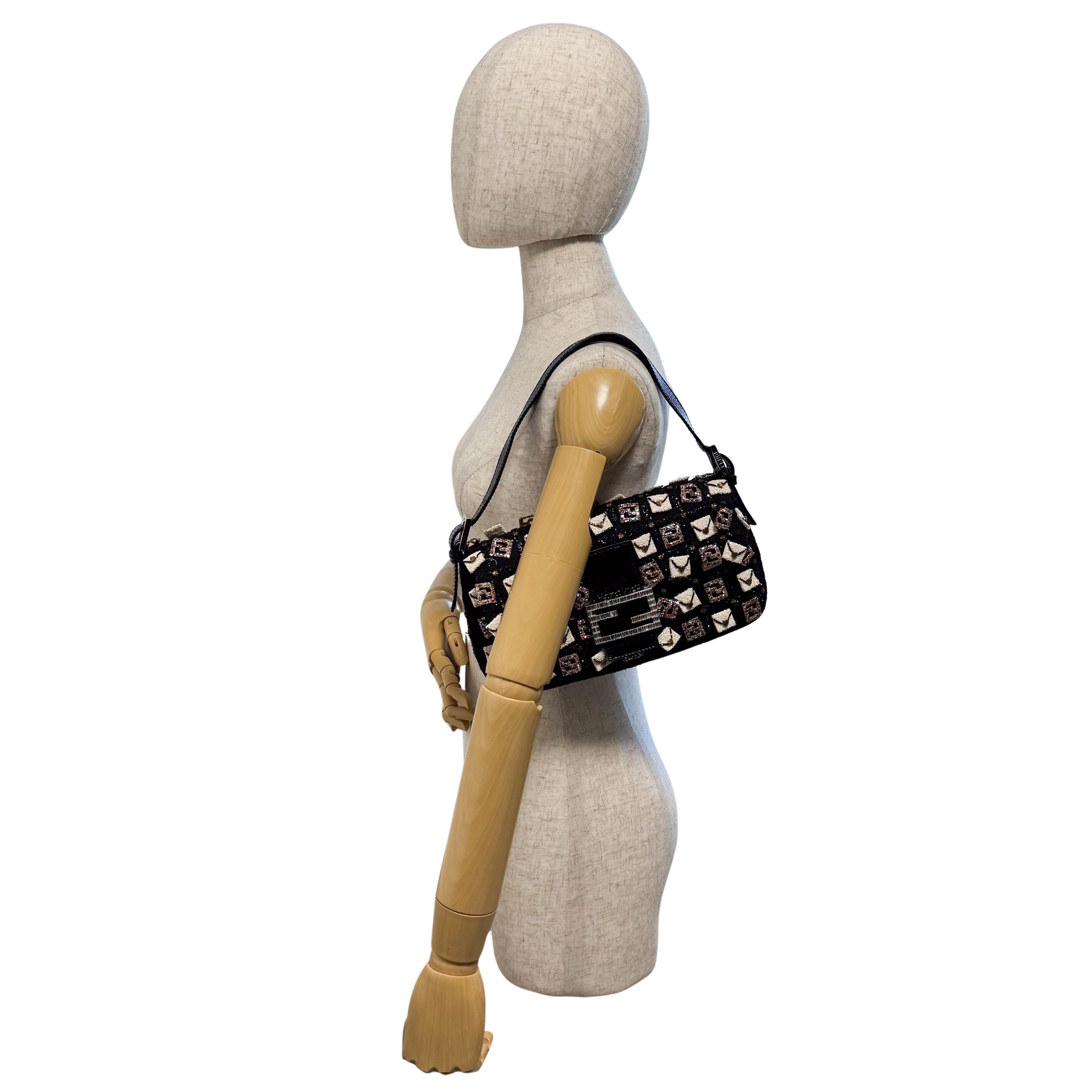 Rare Baguette Sequin Multicolor Shoulder Bag