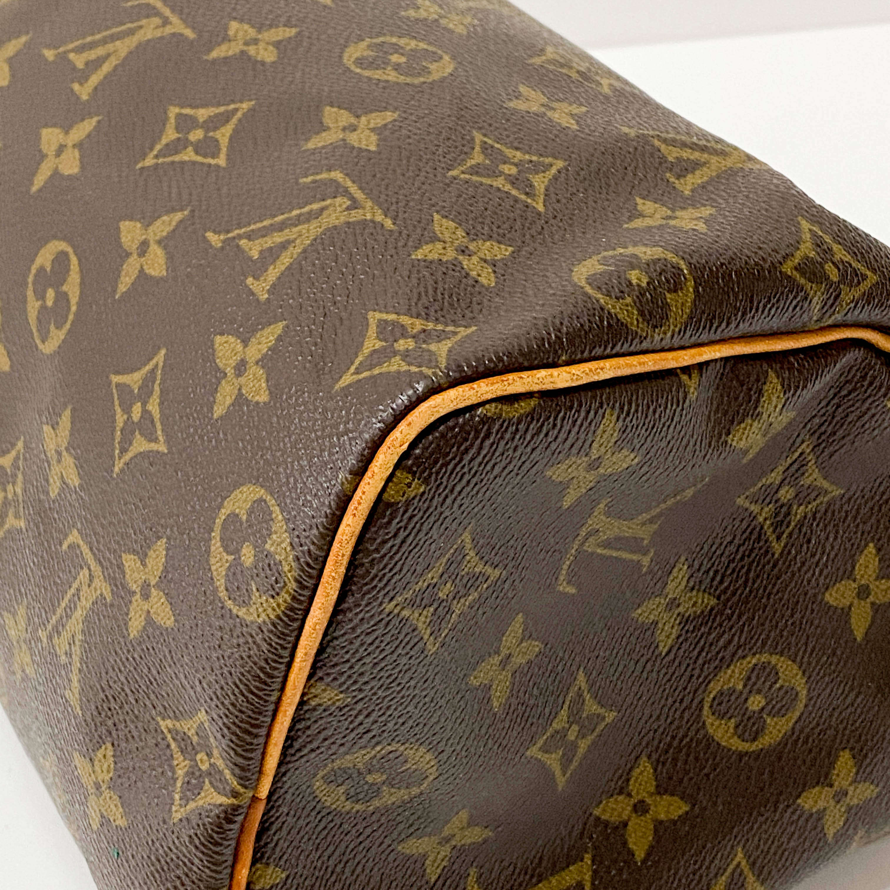 Speedy Monogram 25 Brown Coated Canvas Bag