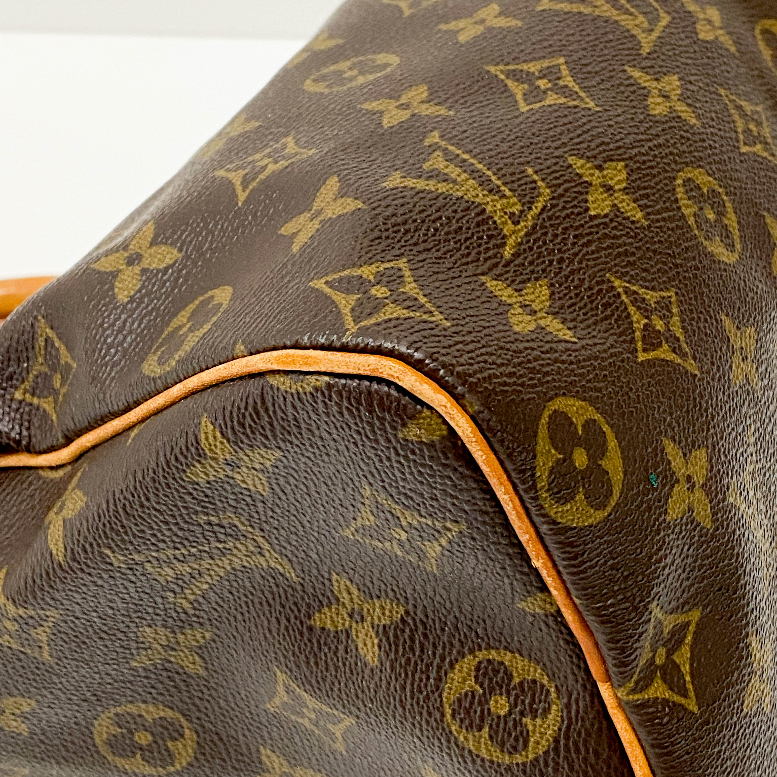 Speedy Monogram 25 Brown Coated Canvas Bag