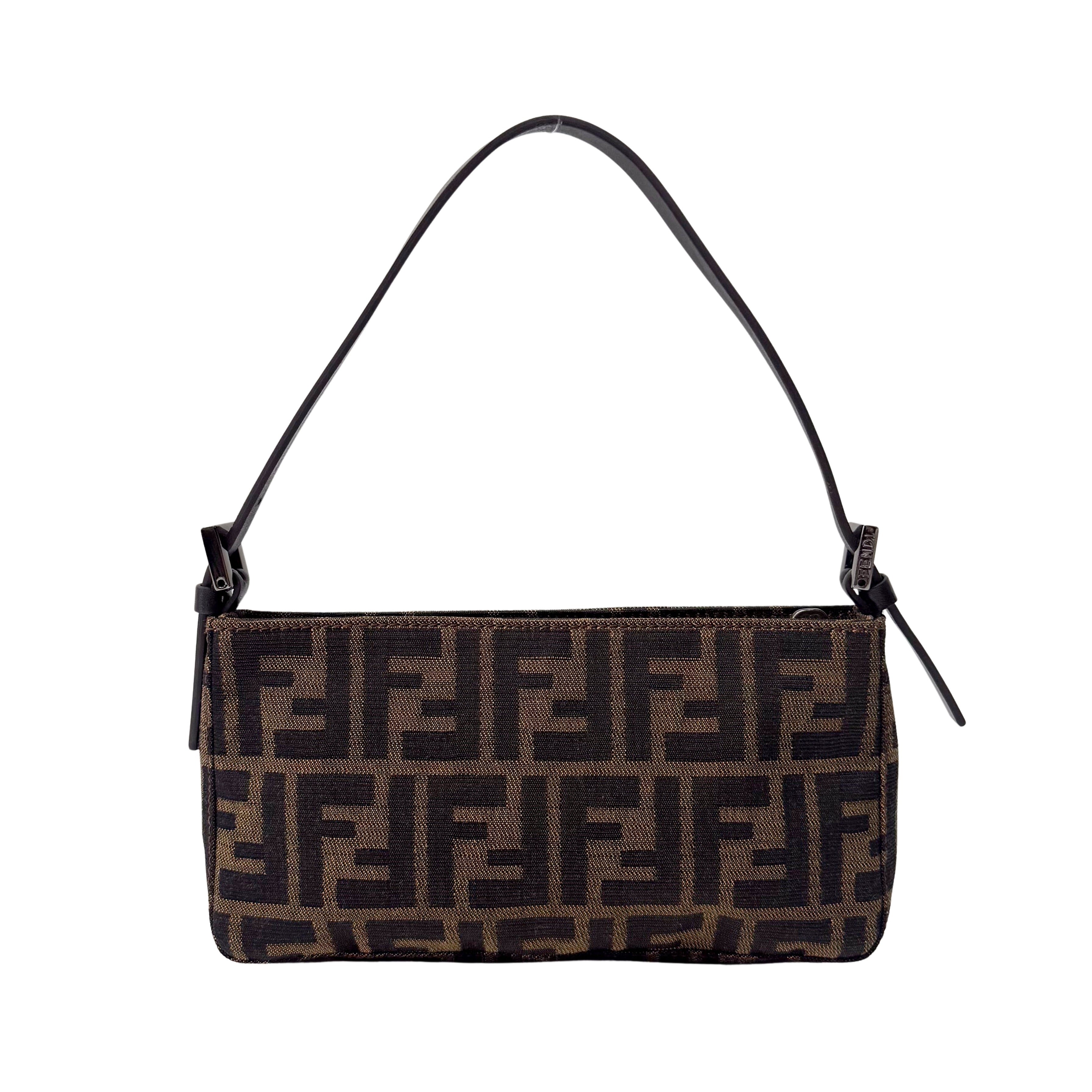 Zucca Small Brown Canvas Shoulder Bag