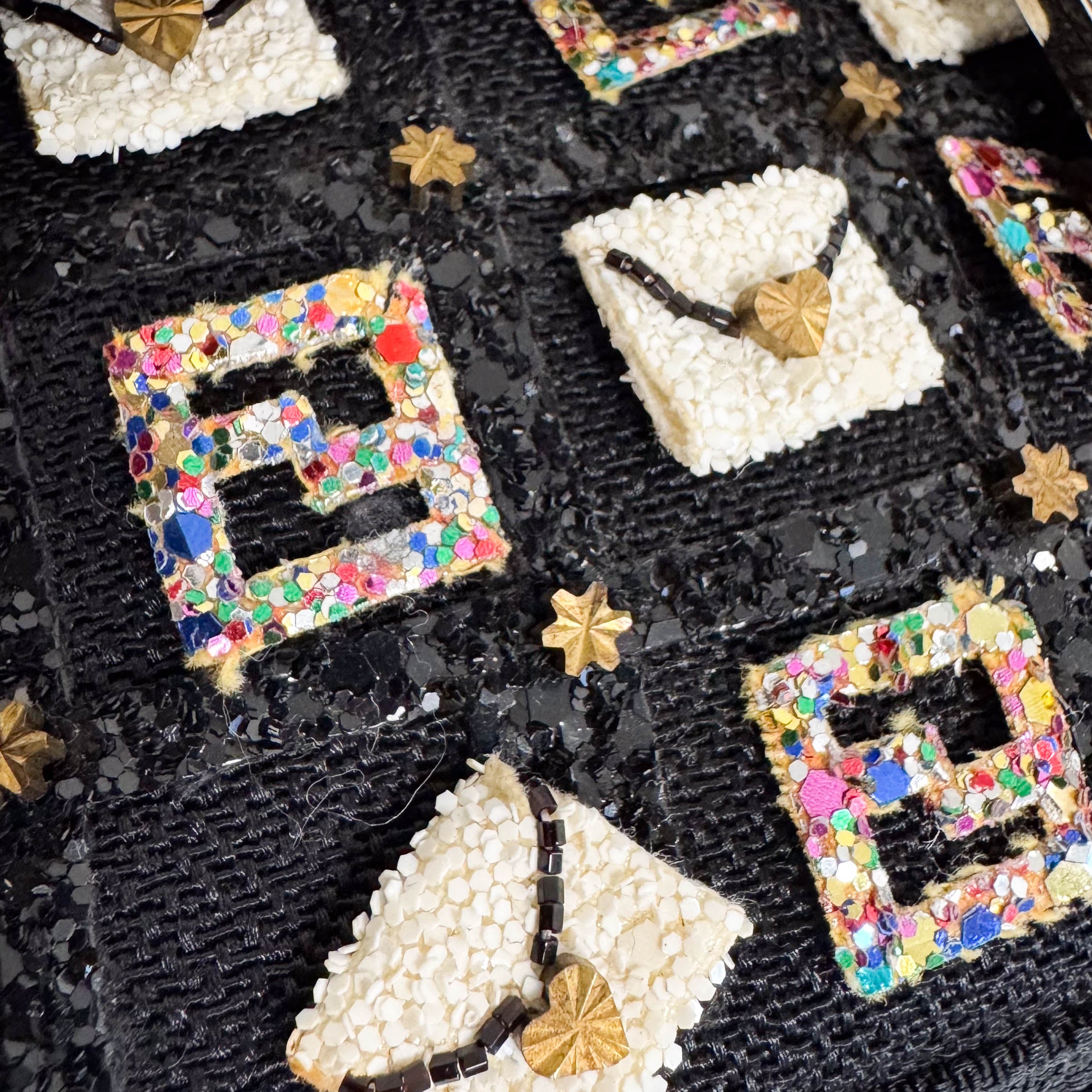 Rare Baguette Sequin Multicolor Shoulder Bag