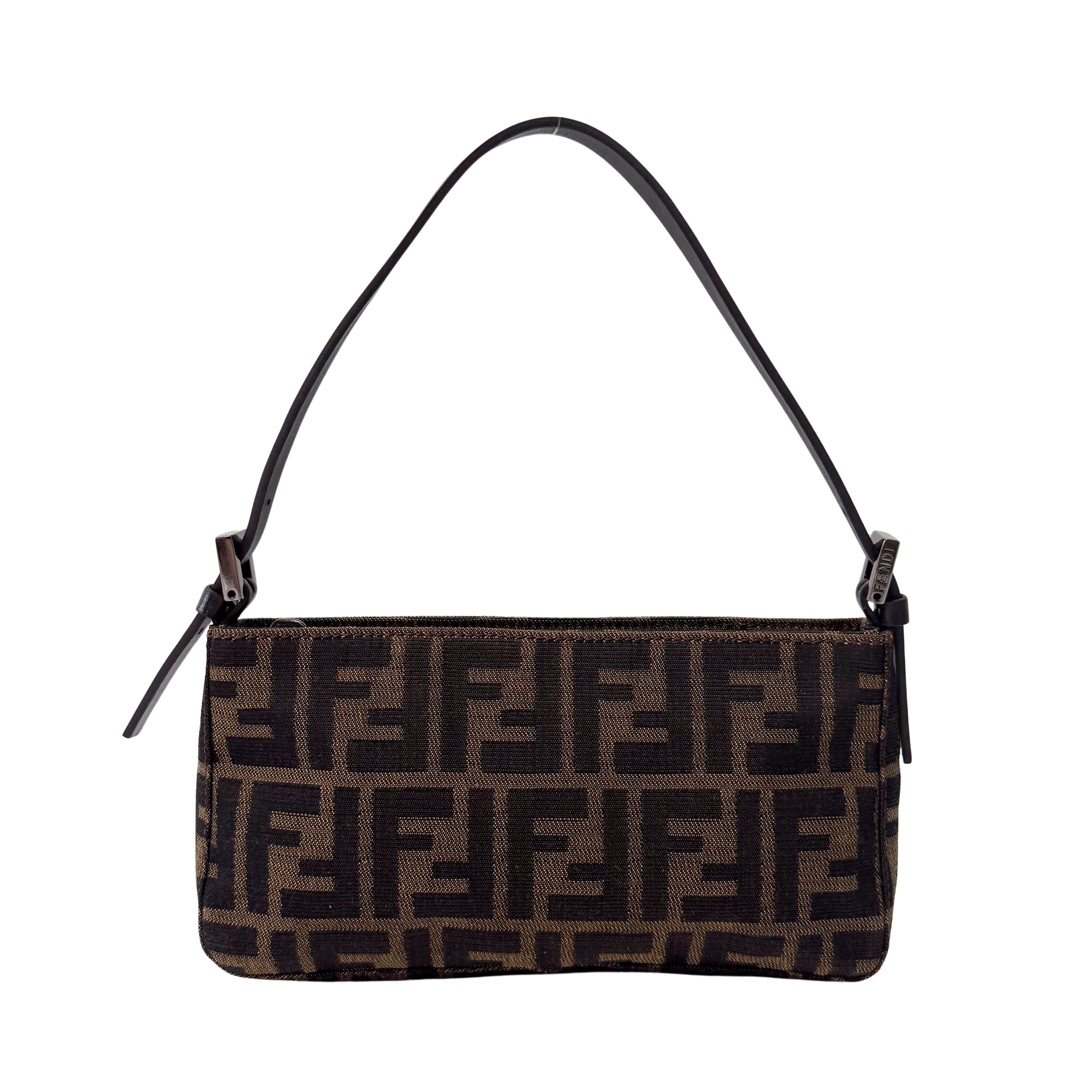 Zucca Small Brown Canvas Shoulder Bag