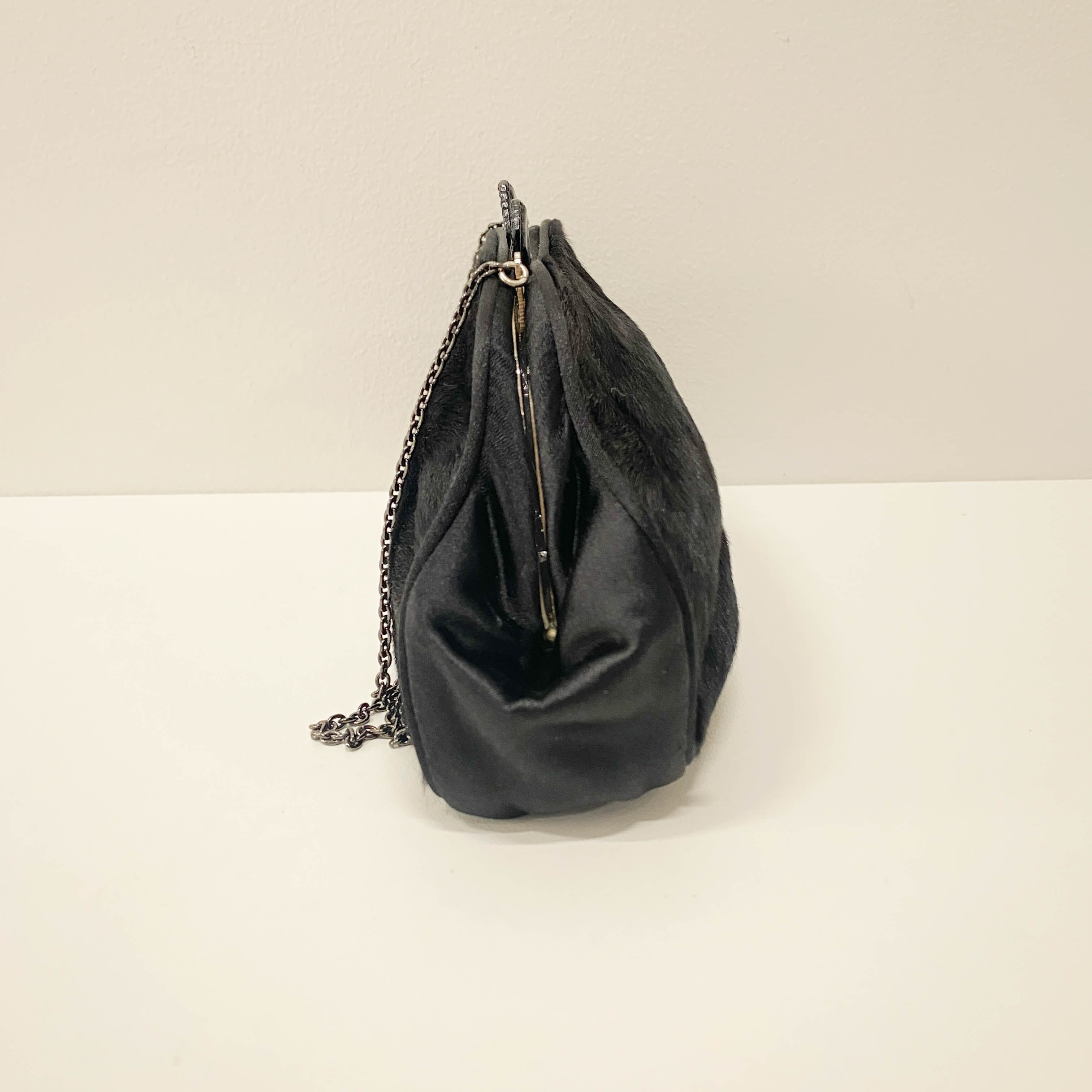 Black Pony Hair Shoulder Bag