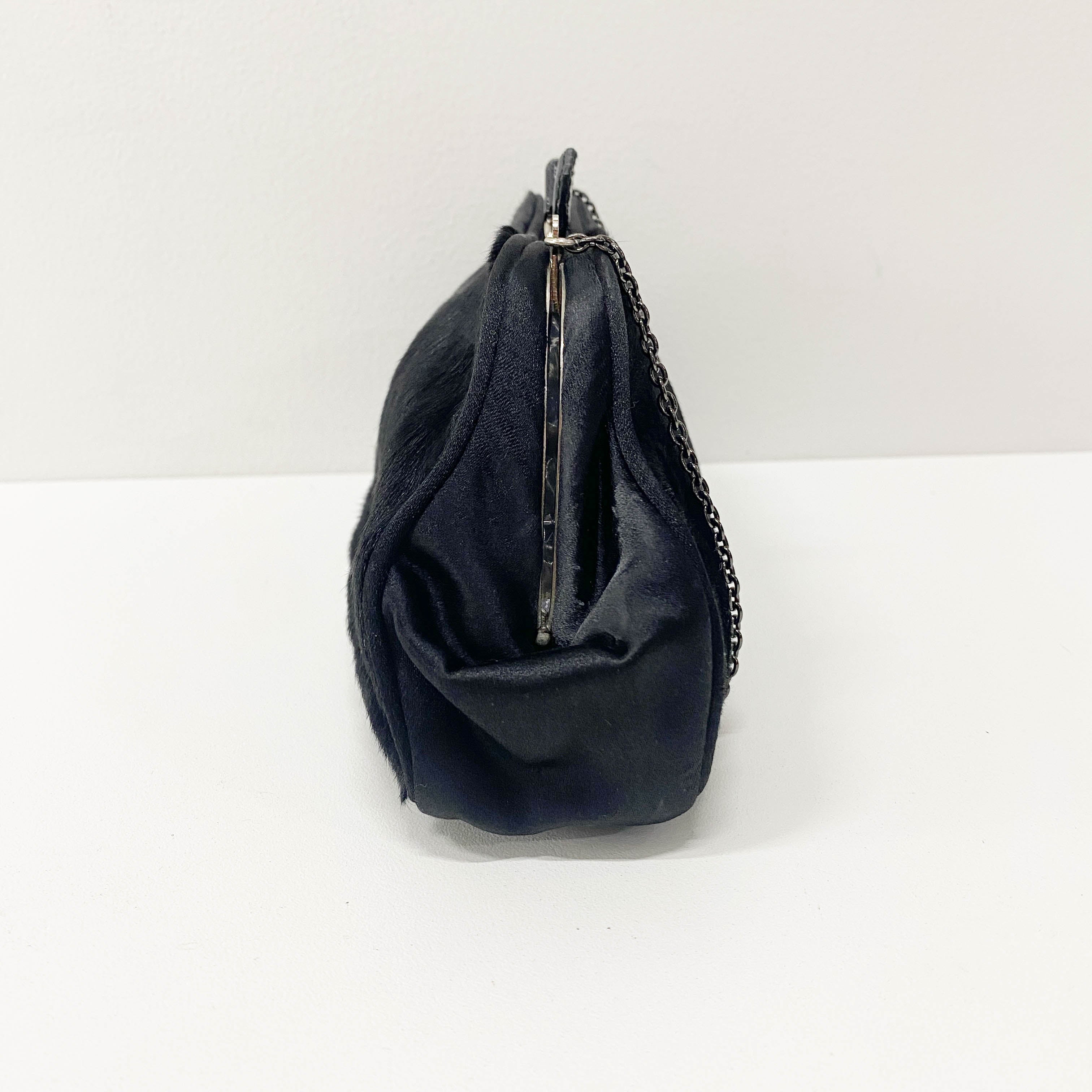 Black Pony Hair Shoulder Bag