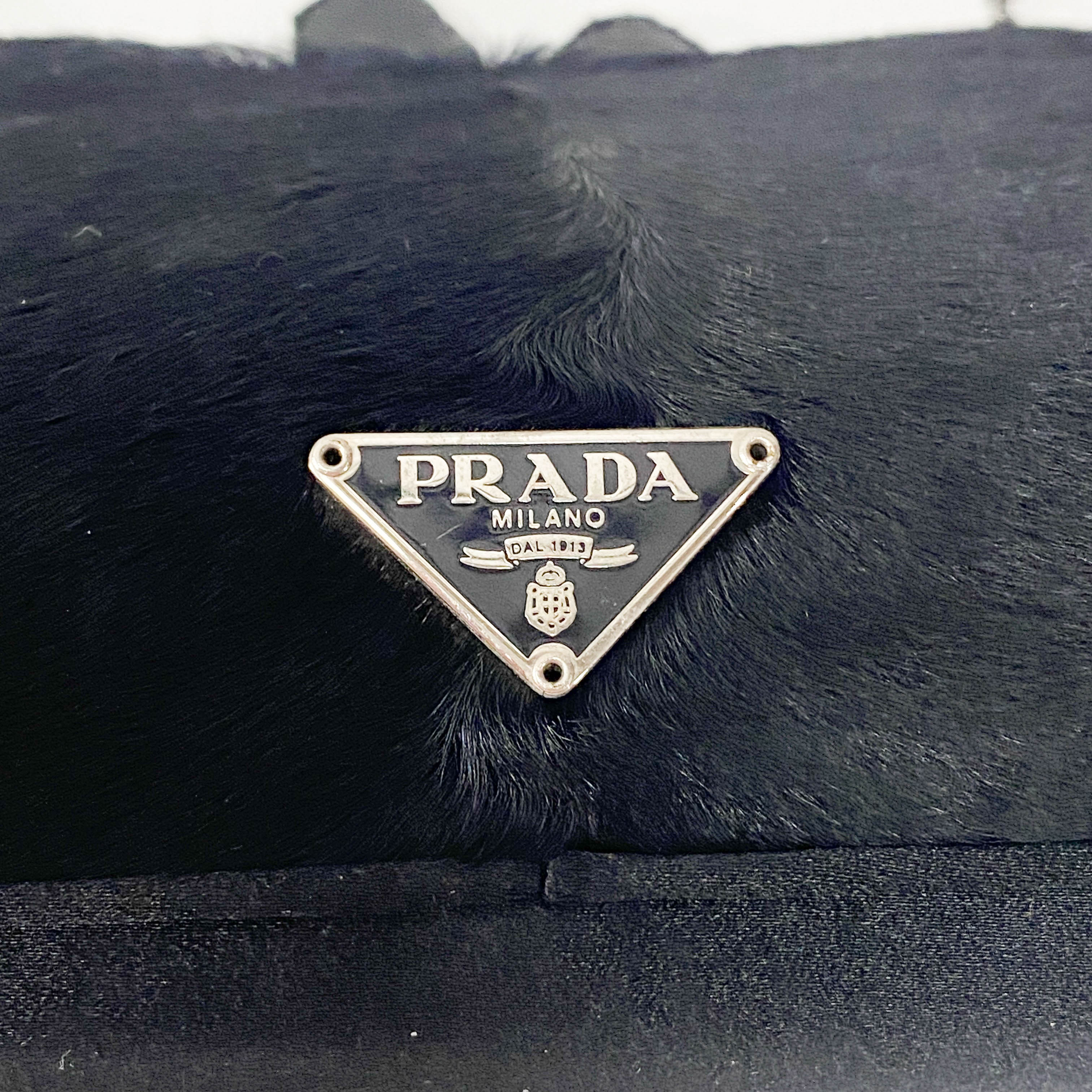 Black Pony Hair Shoulder Bag