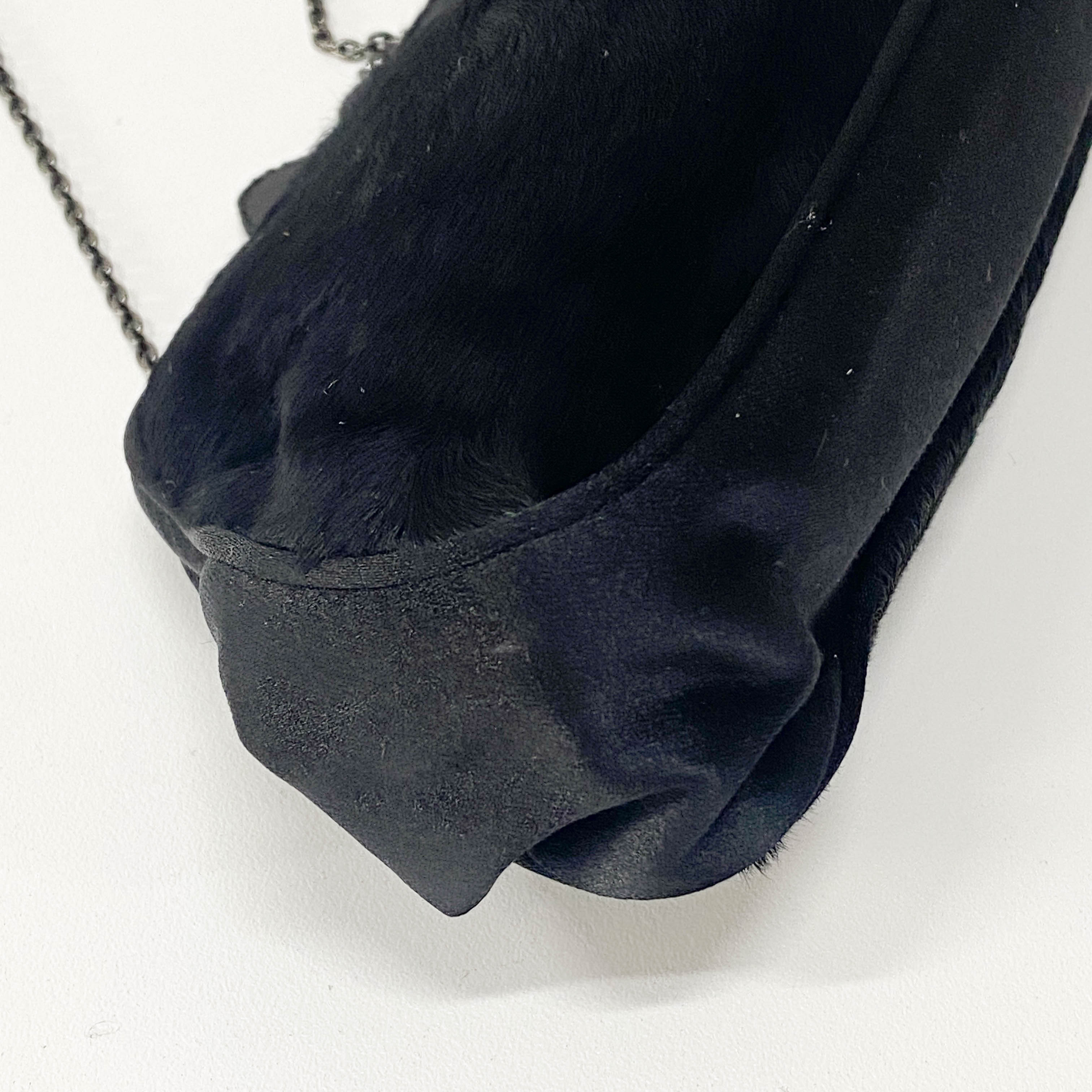 Black Pony Hair Shoulder Bag