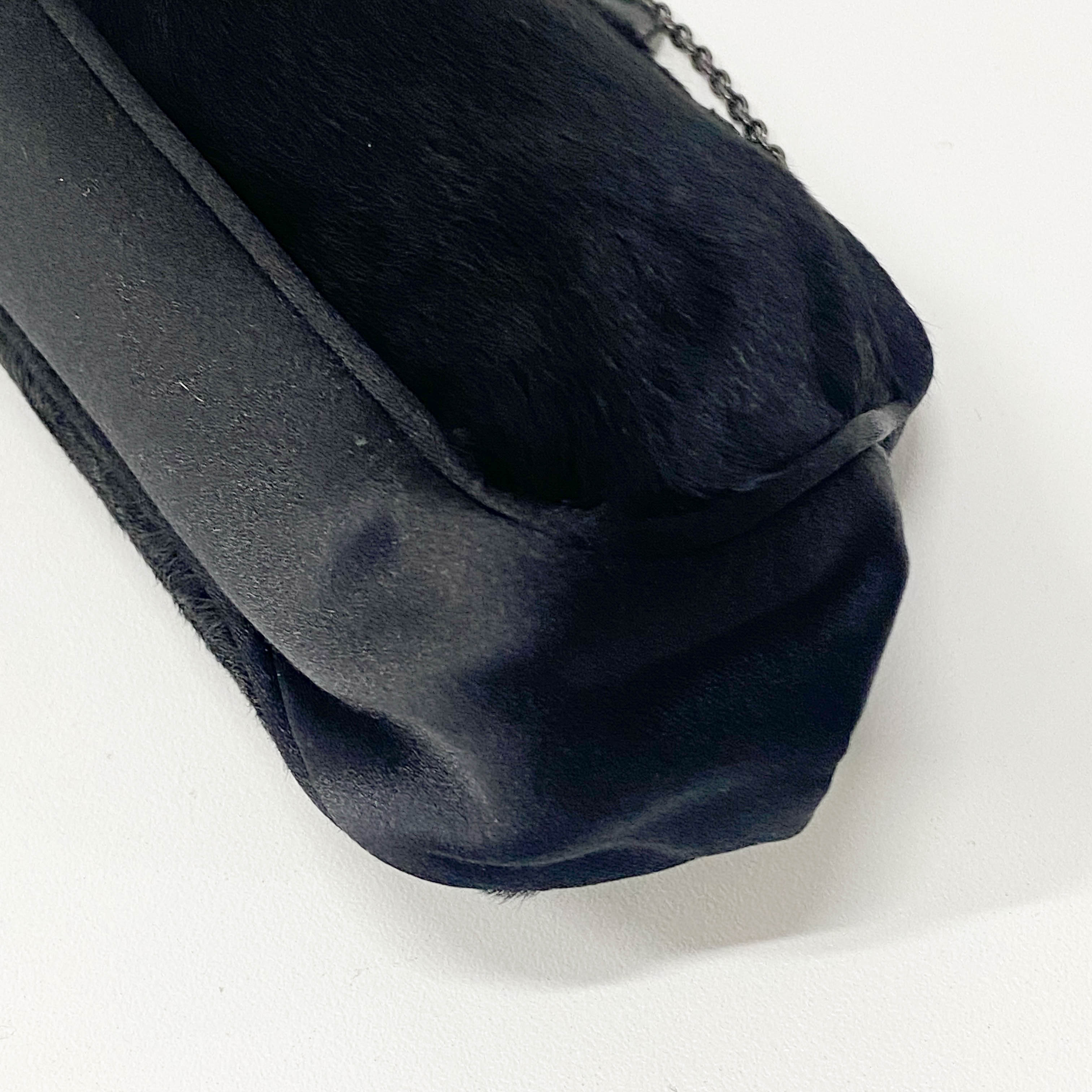 Black Pony Hair Shoulder Bag