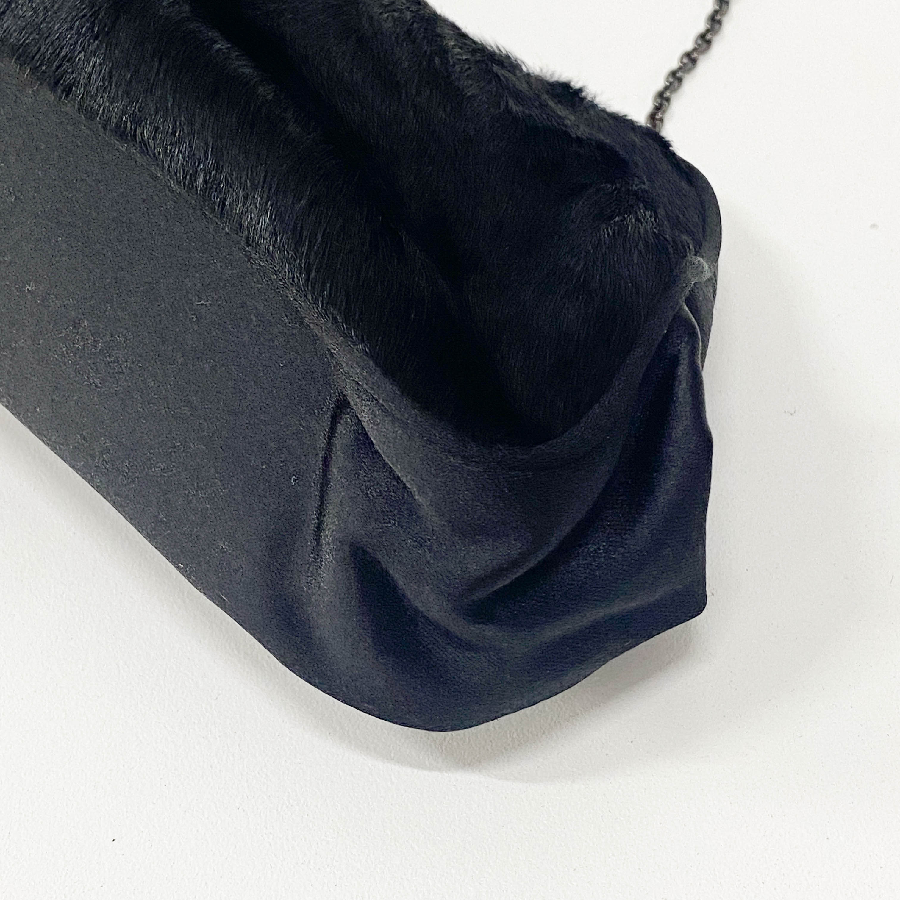 Black Pony Hair Shoulder Bag