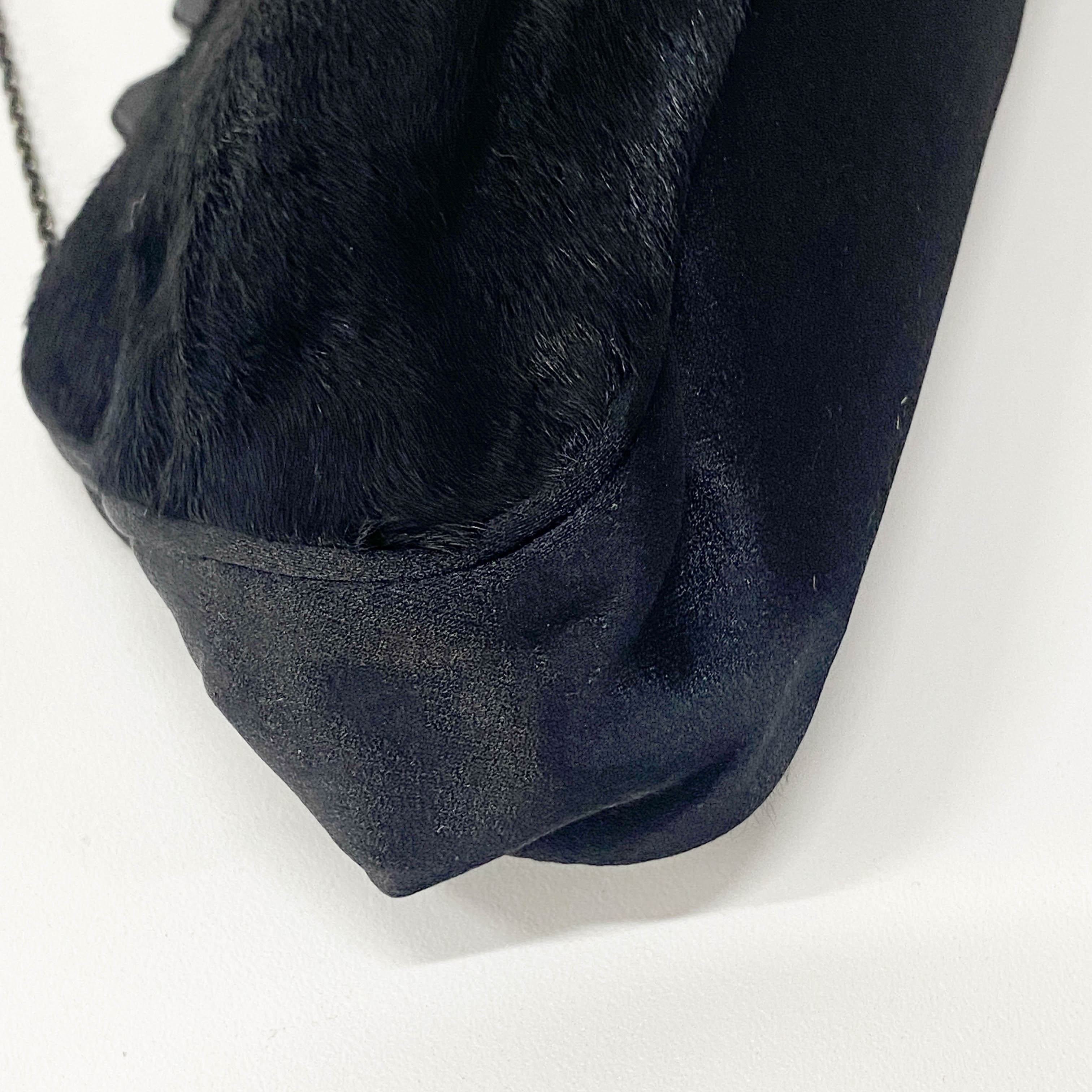 Black Pony Hair Shoulder Bag