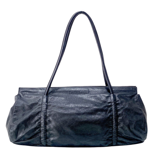 Archive Black Leather Shoulder Bag