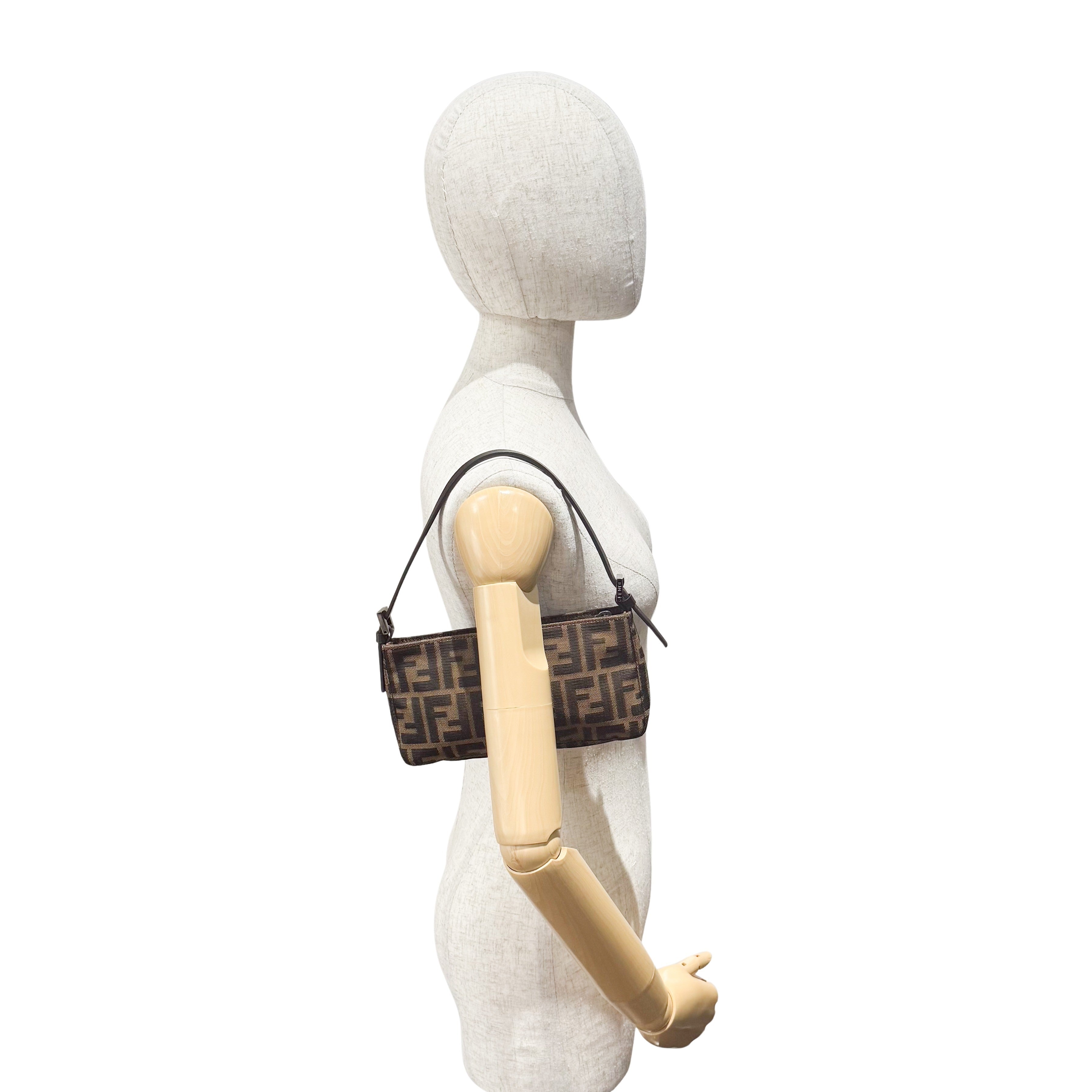 Zucca Small Brown Canvas Shoulder Bag