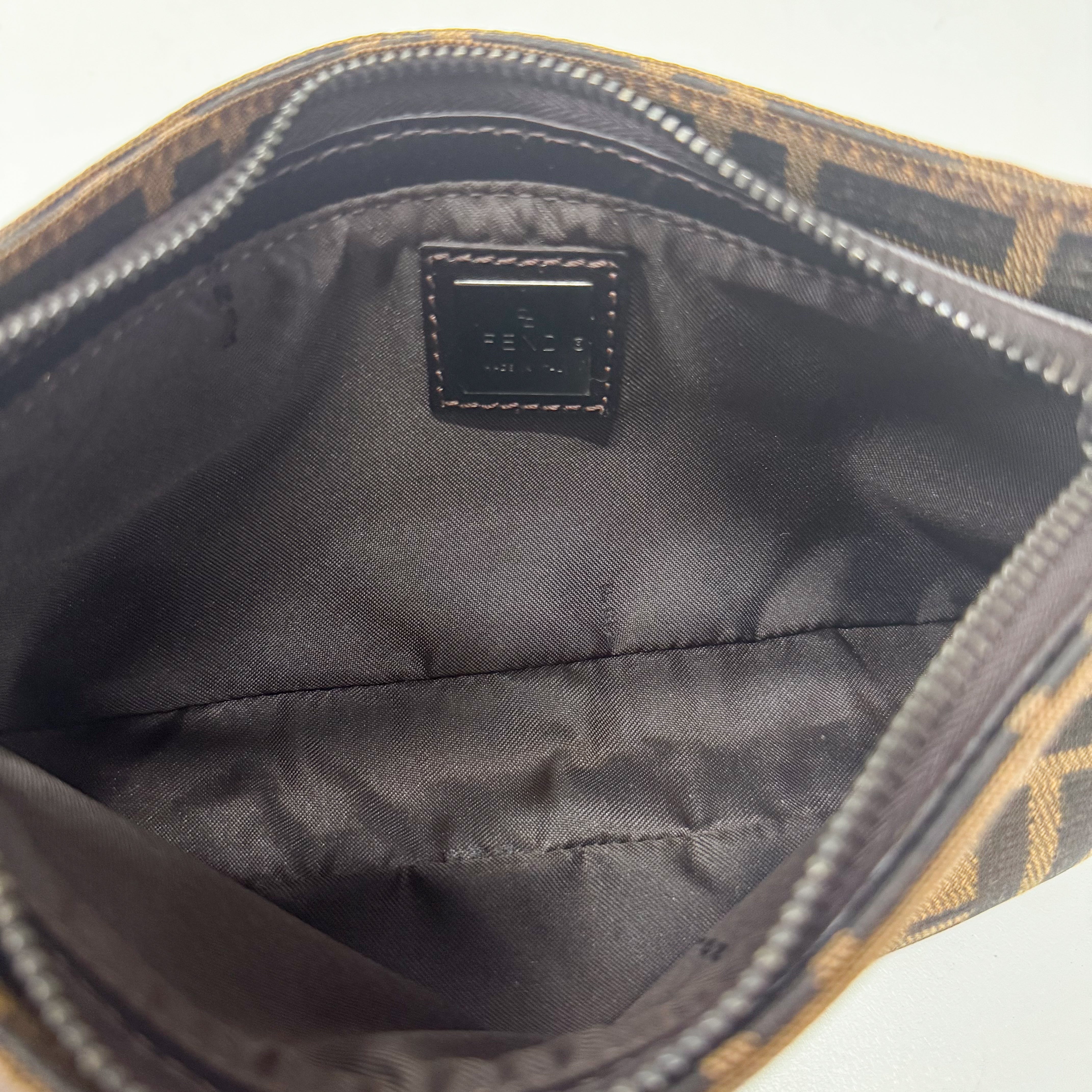 Zucca Small Brown Canvas Shoulder Bag