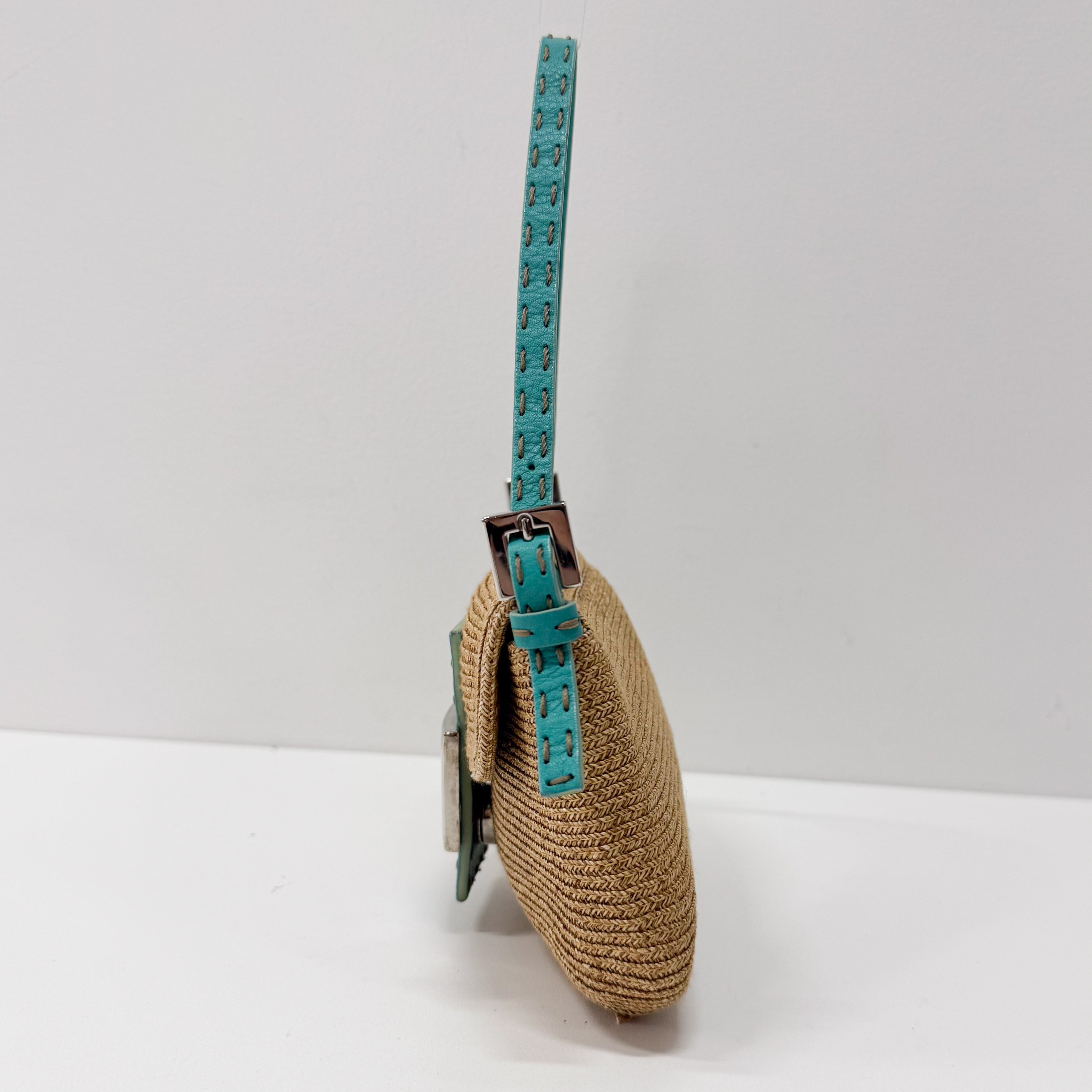 Selleria Mini Beige Raffia Shoulder Bag