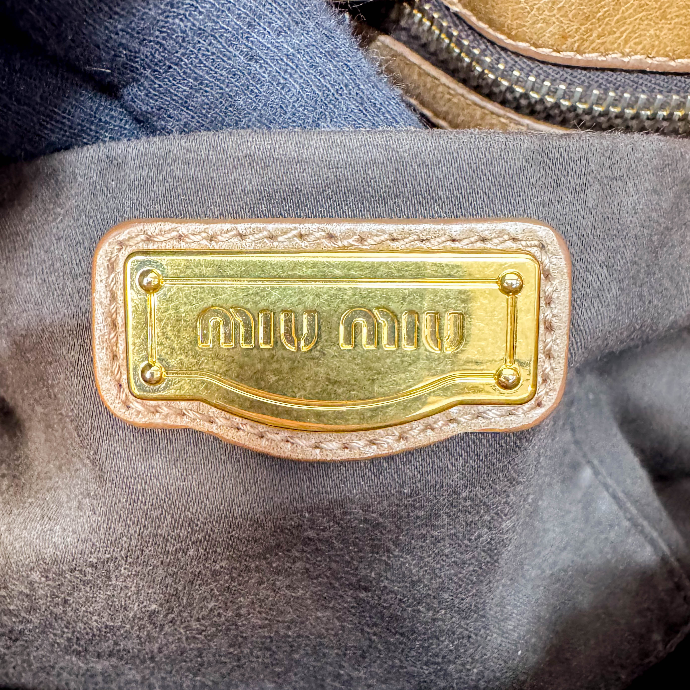 Vitello Bauletto Caramel  Leather Handle/Shoulder Bag