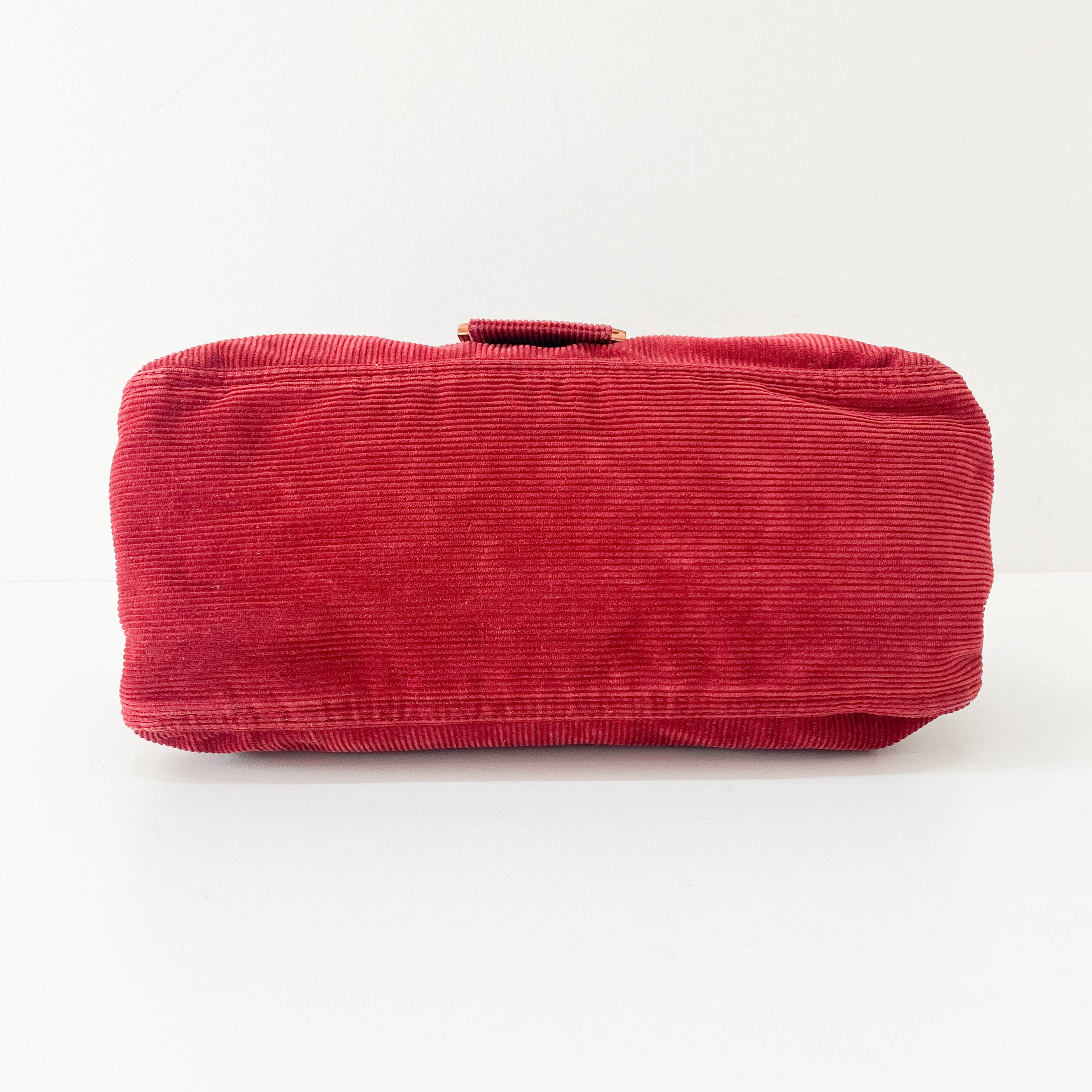 Mamma Baguette Red Corduroy Shoulder Bag