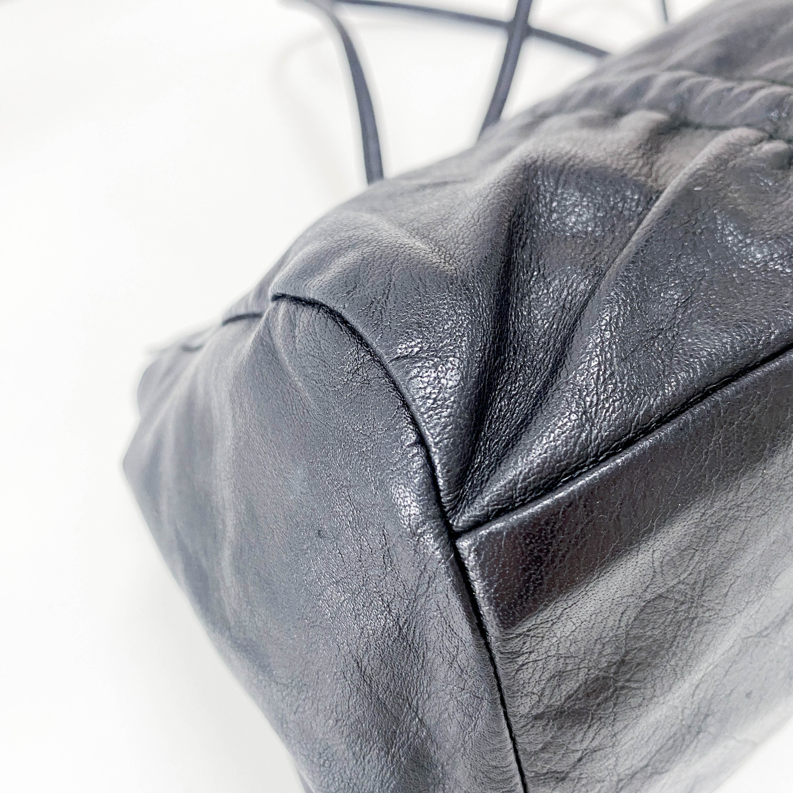 Archive Black Leather Shoulder Bag