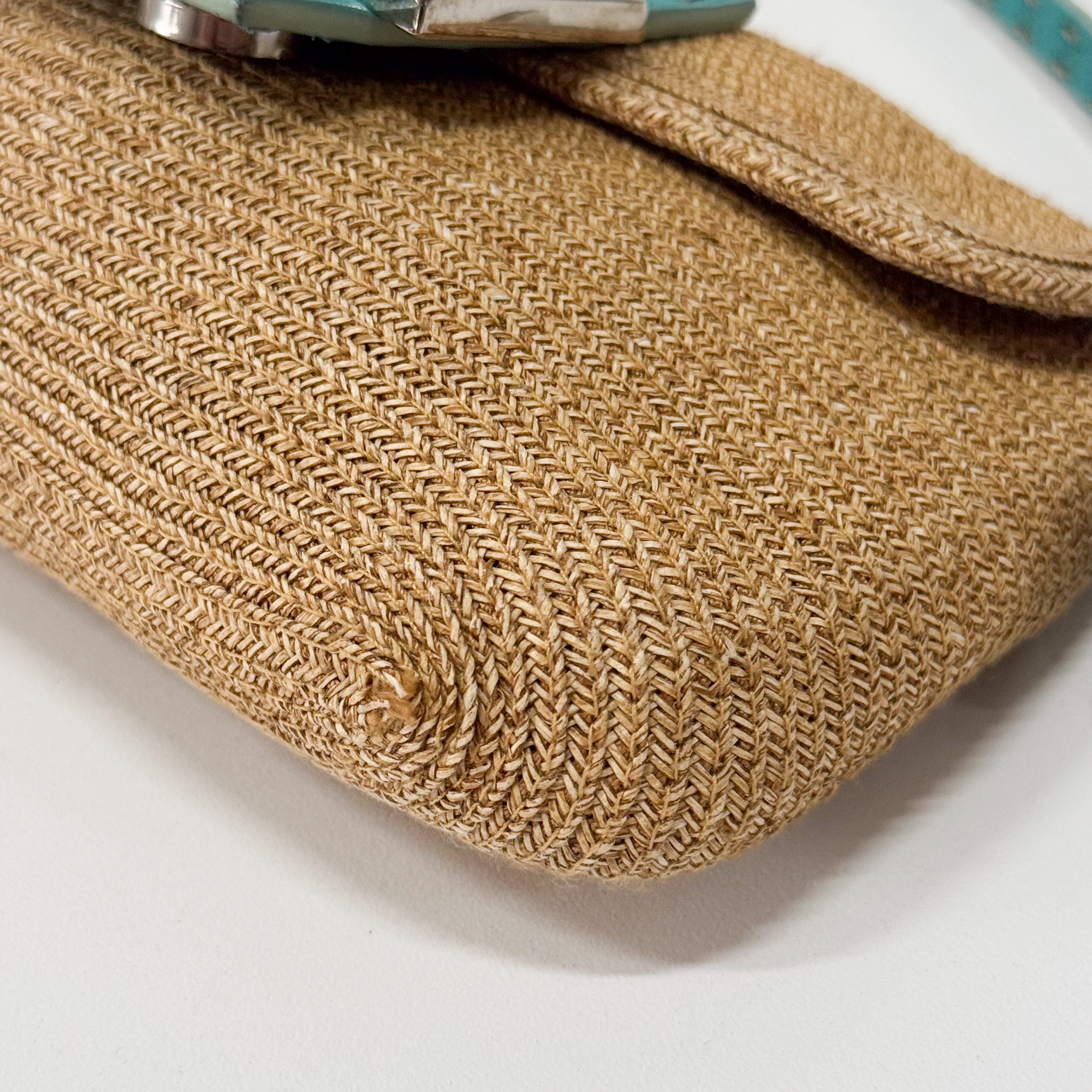 Selleria Mini Beige Raffia Shoulder Bag