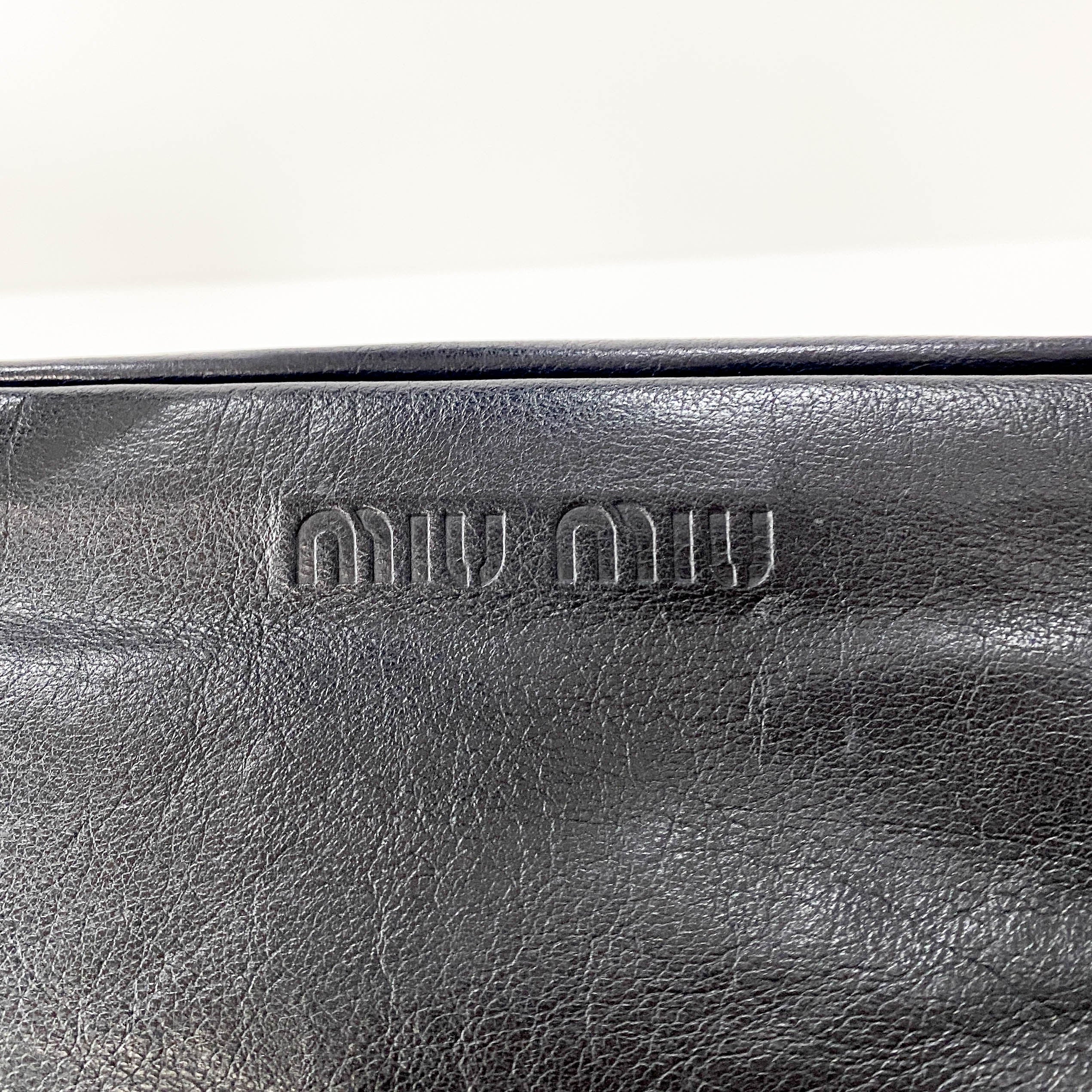 Archive Black Leather Shoulder Bag