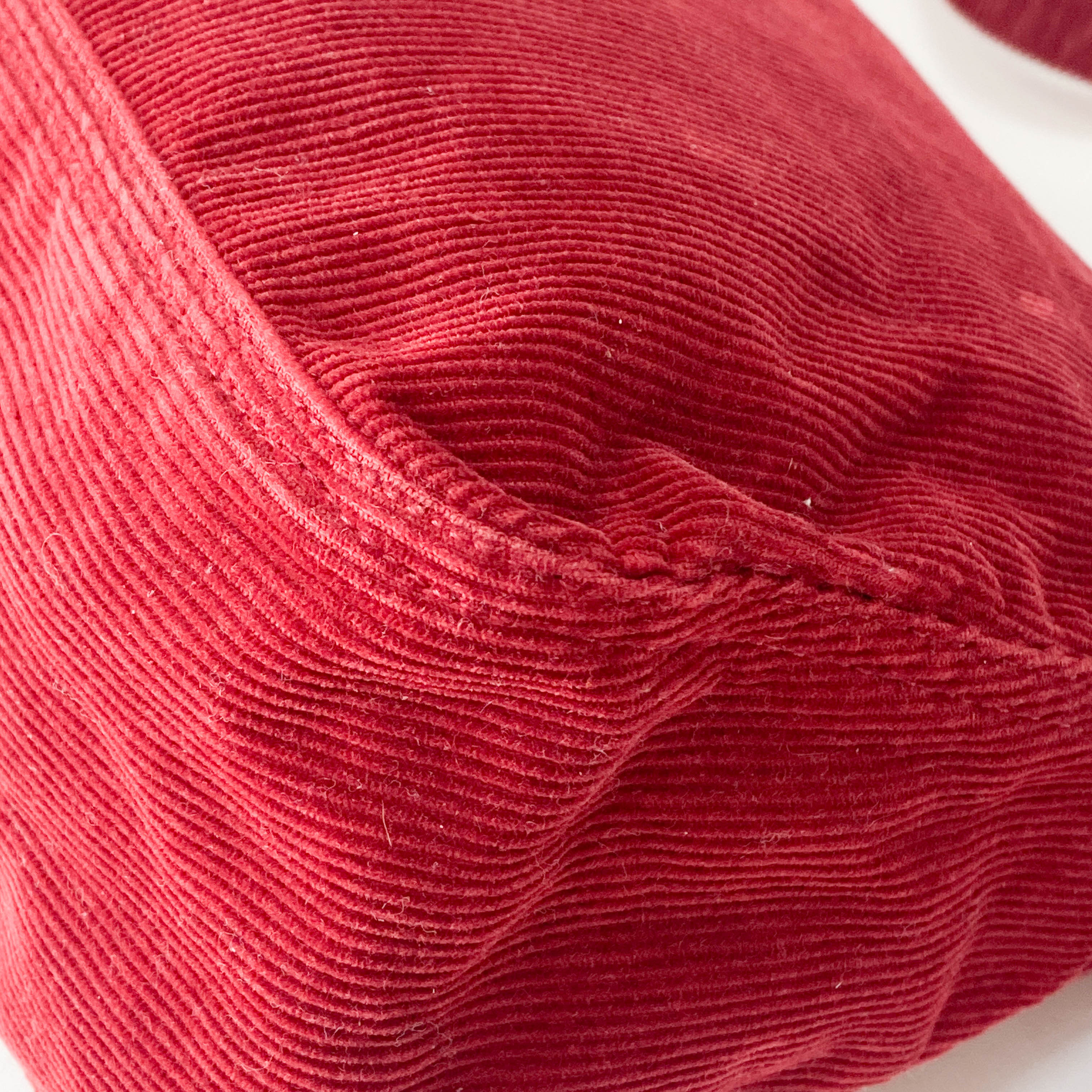 Mamma Baguette Red Corduroy Shoulder Bag