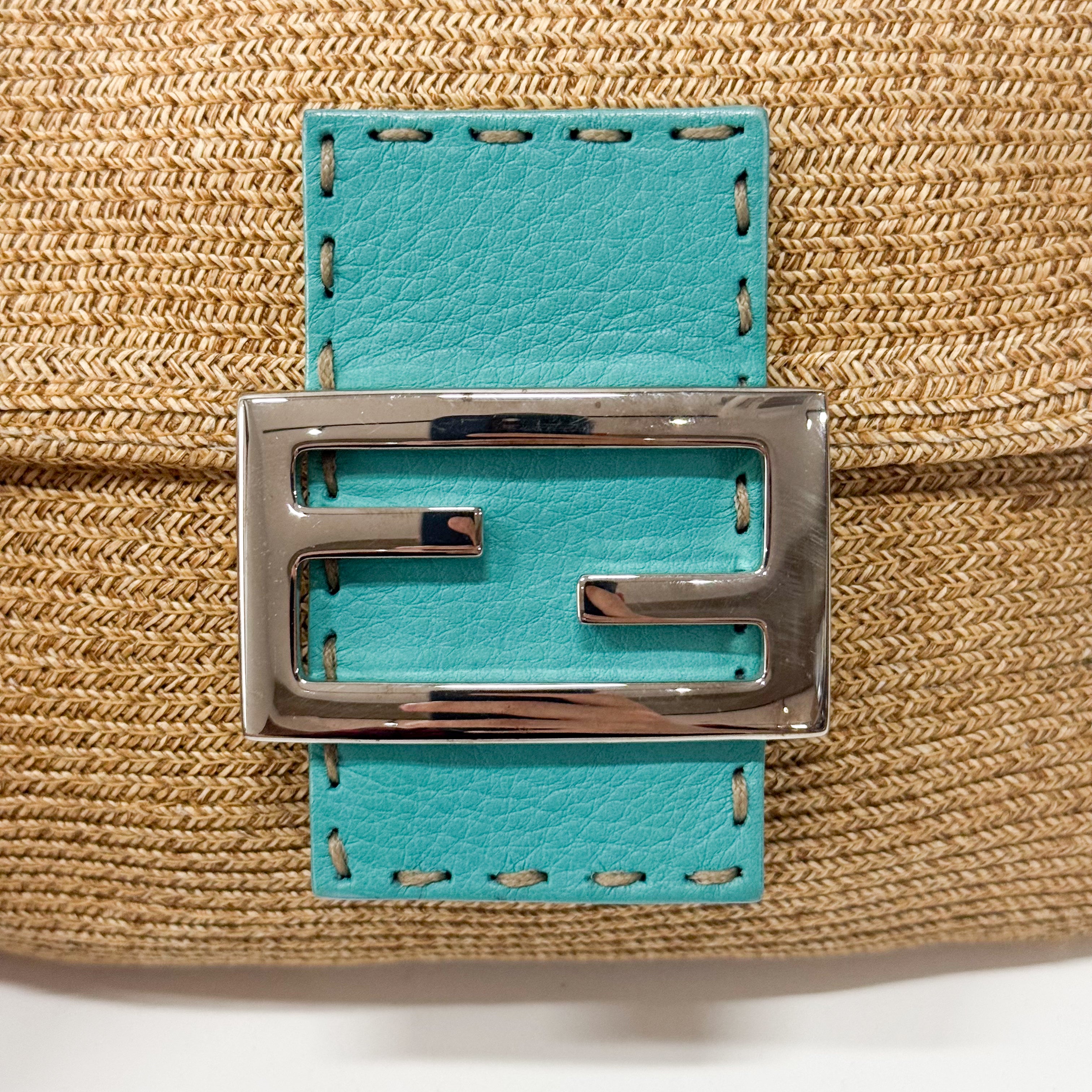 Selleria Mini Beige Raffia Shoulder Bag