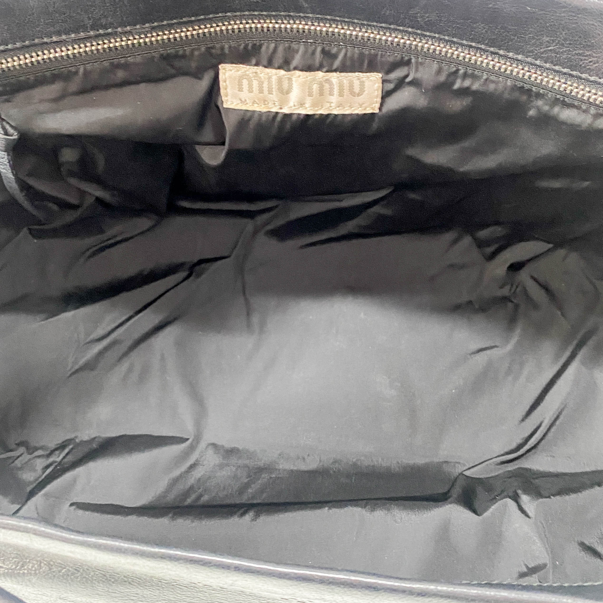 Archive Black Leather Shoulder Bag