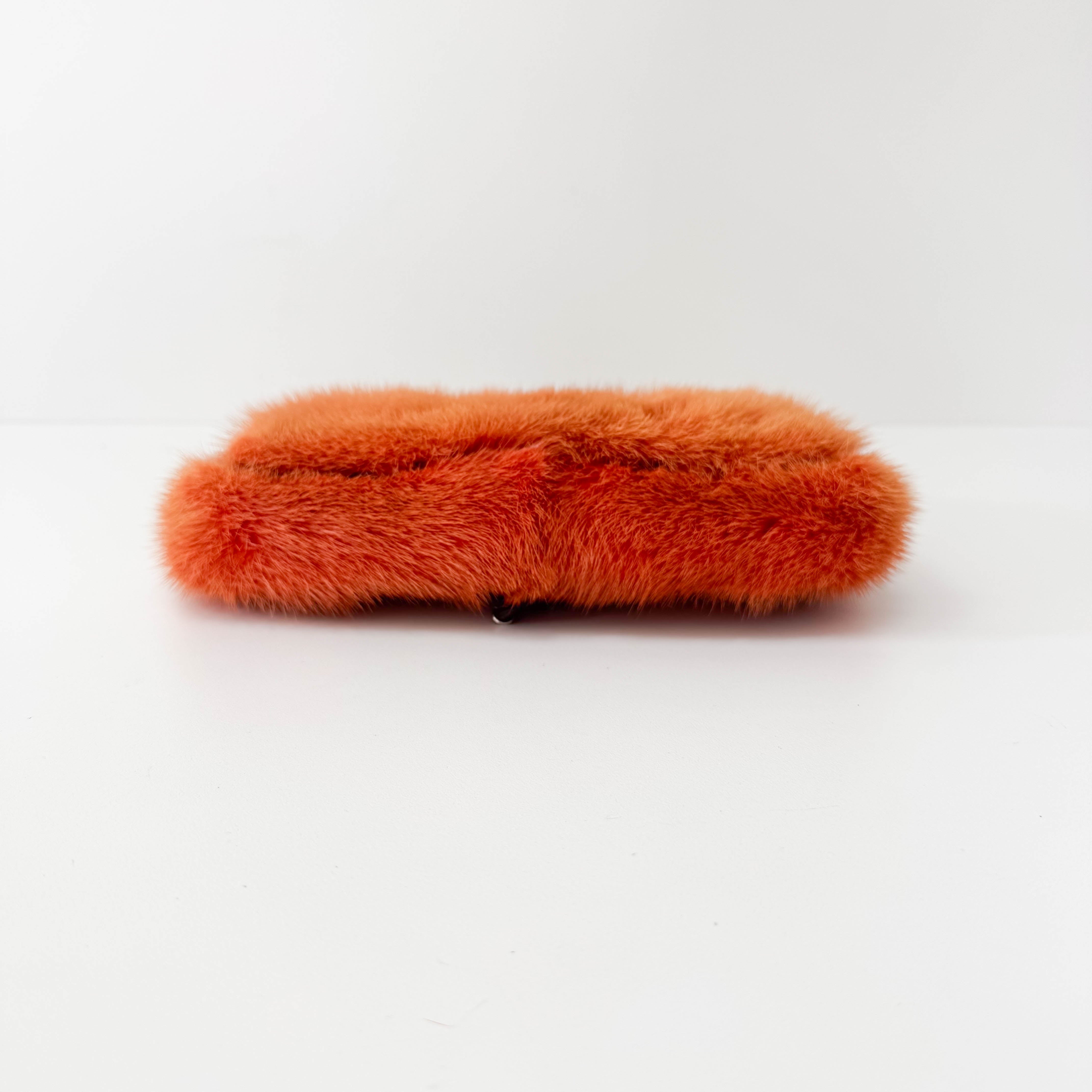 Mini Orange Fur Shoulder Bag