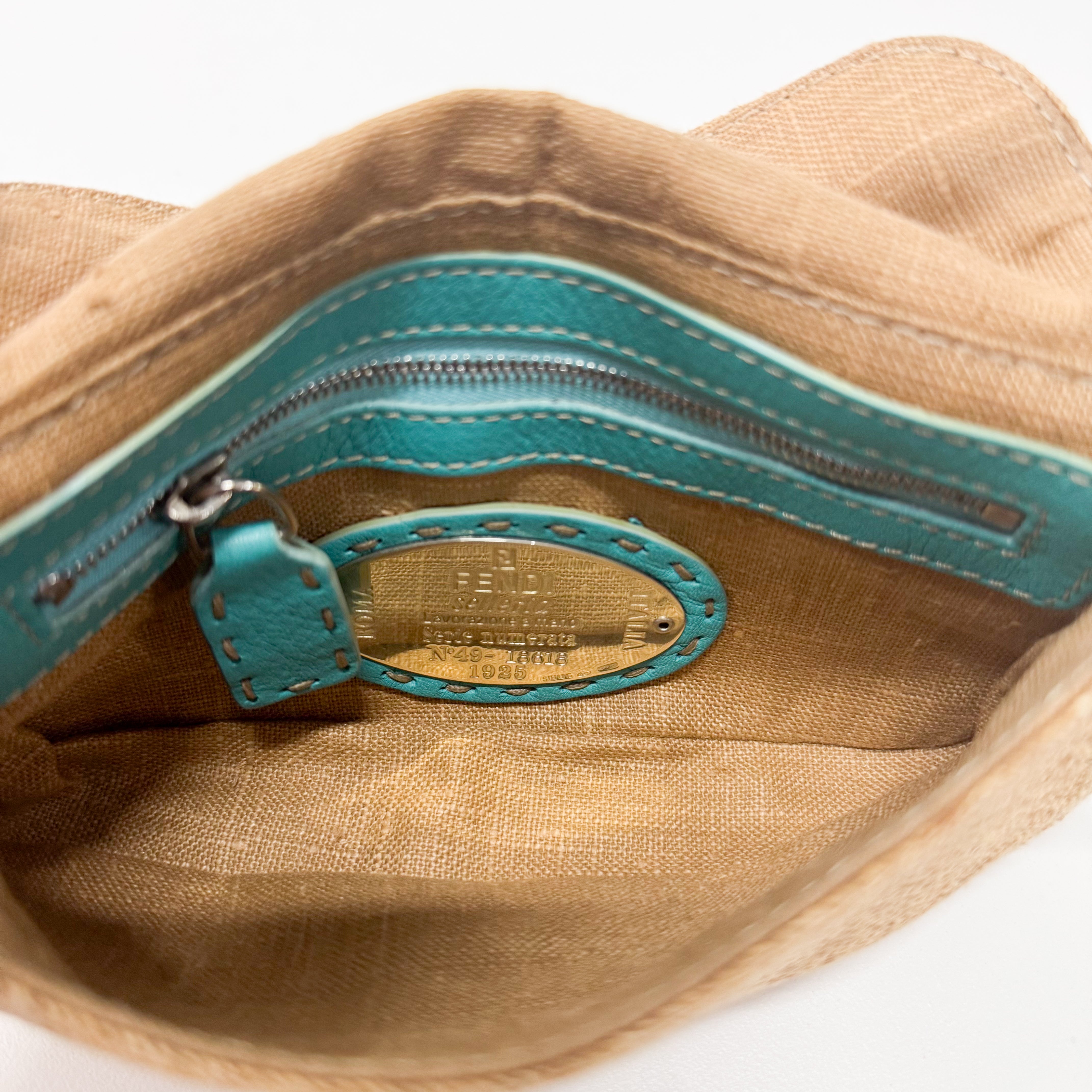 Selleria Mini Beige Raffia Shoulder Bag