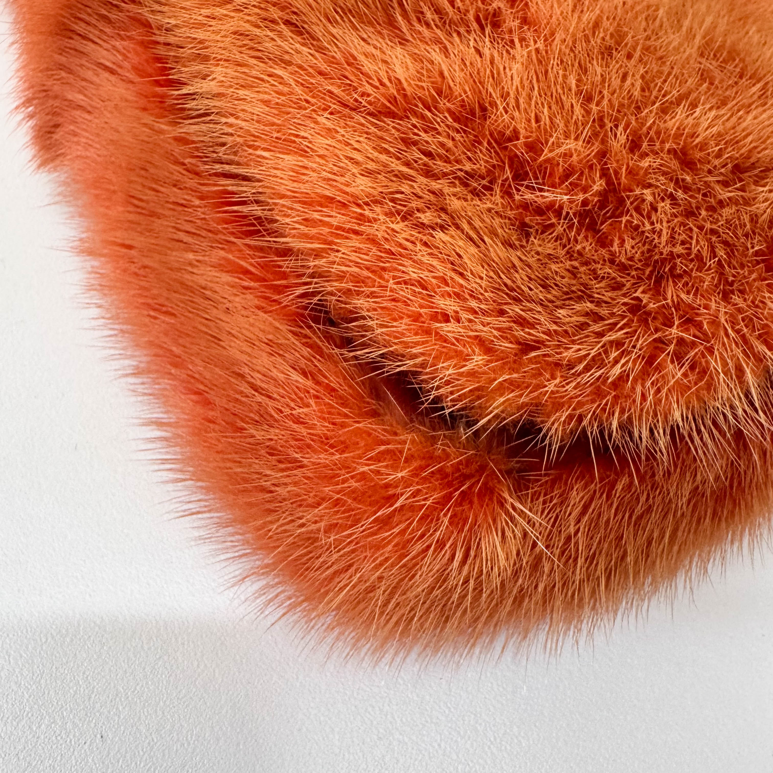 Mini Orange Fur Shoulder Bag