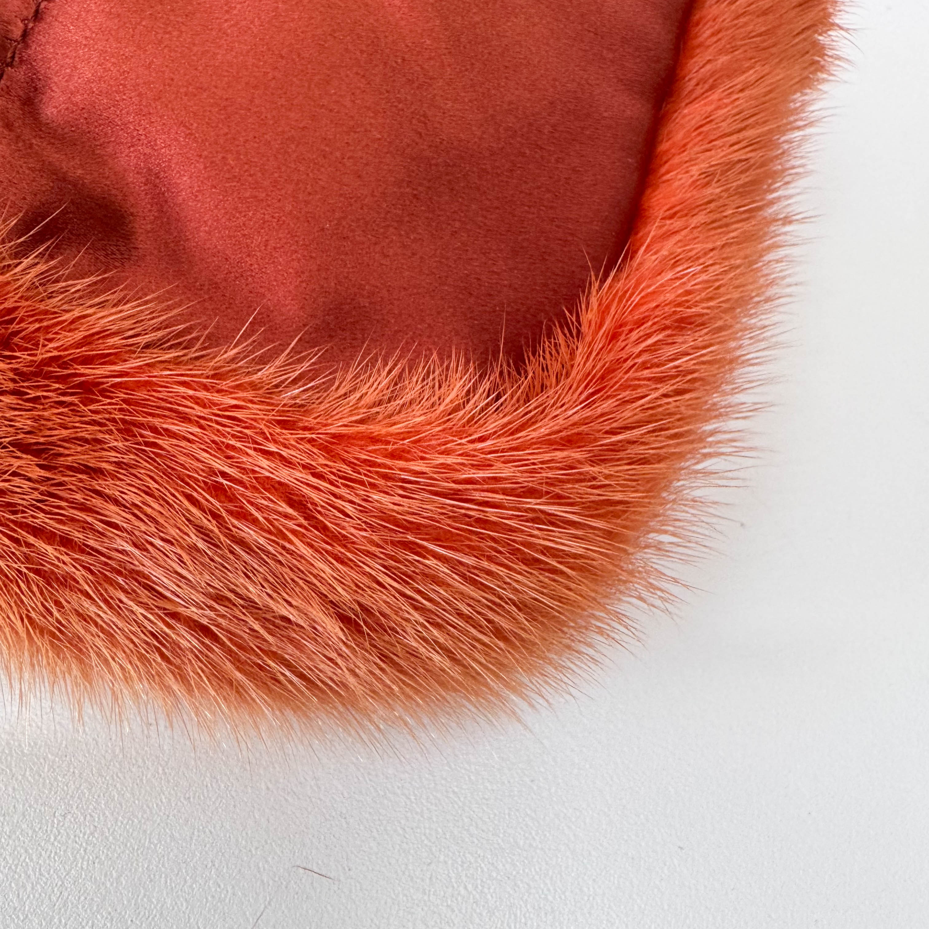 Mini Orange Fur Shoulder Bag