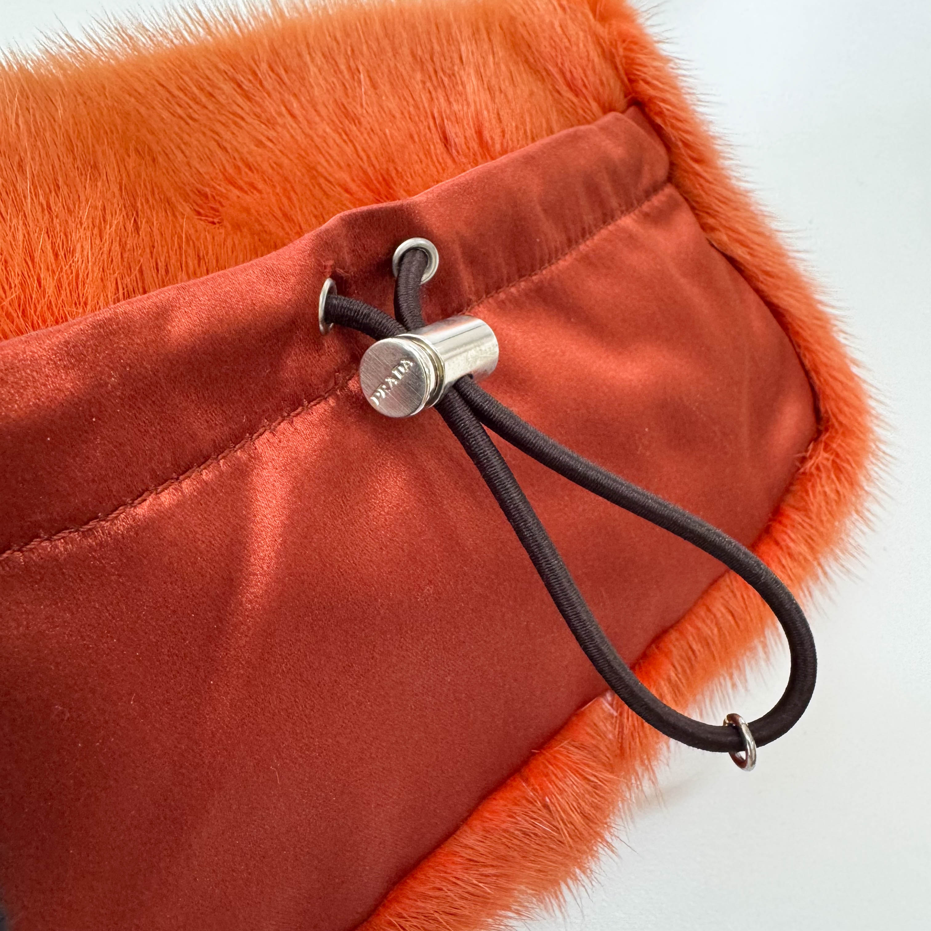 Mini Orange Fur Shoulder Bag