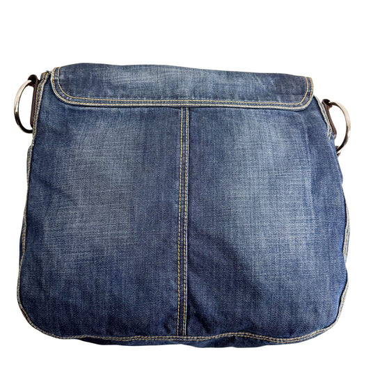 Vintage Denim  Satchel Messenger Bag