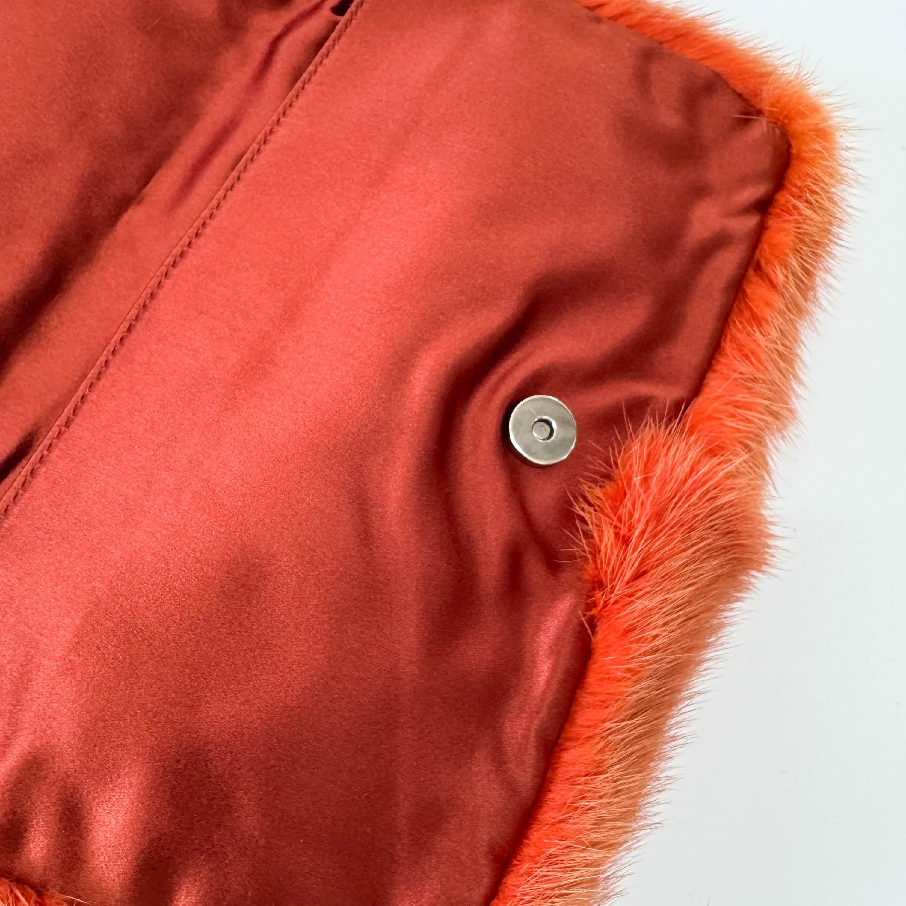 Mini Orange Fur Shoulder Bag