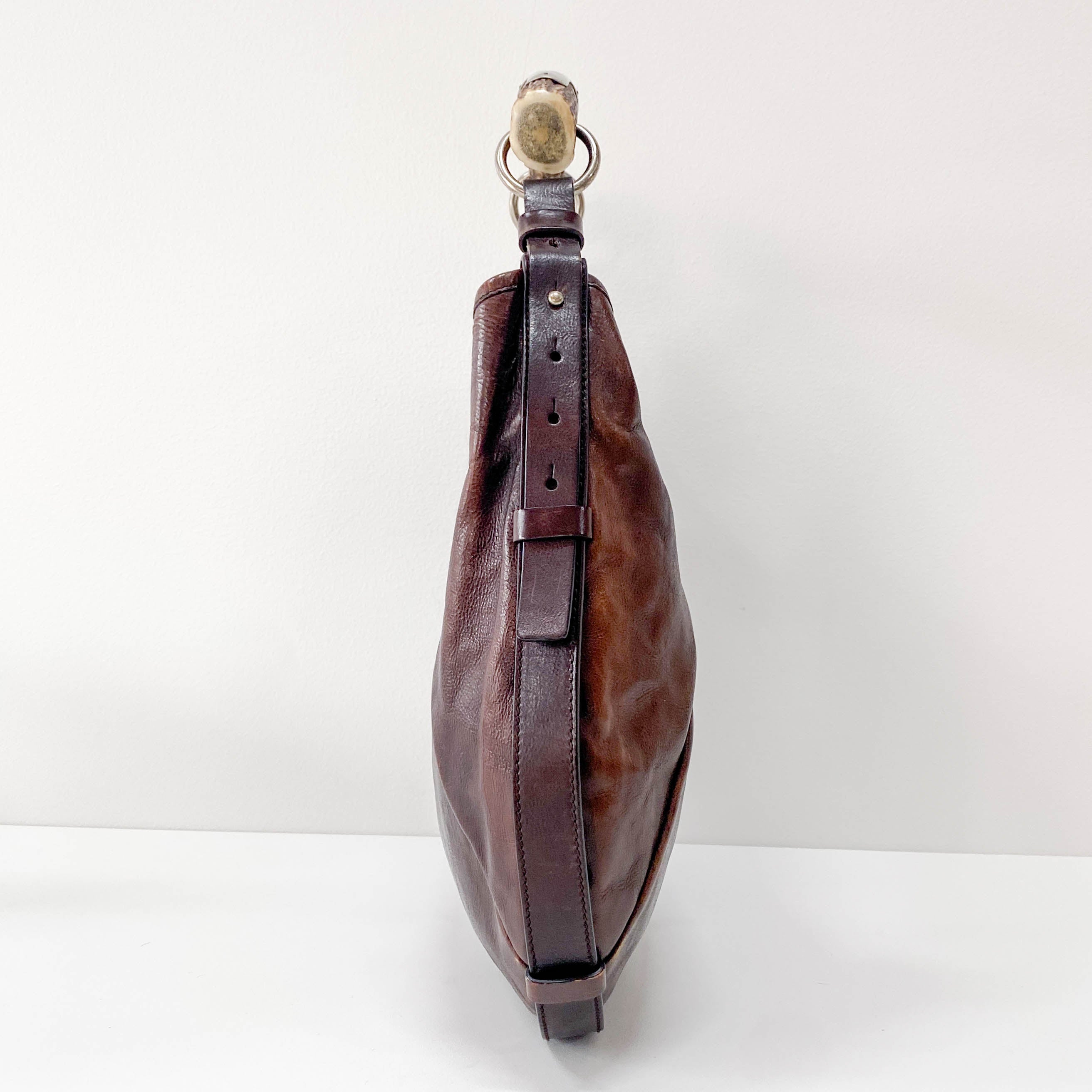 Mombasa Brown Leather Shoulder Bag