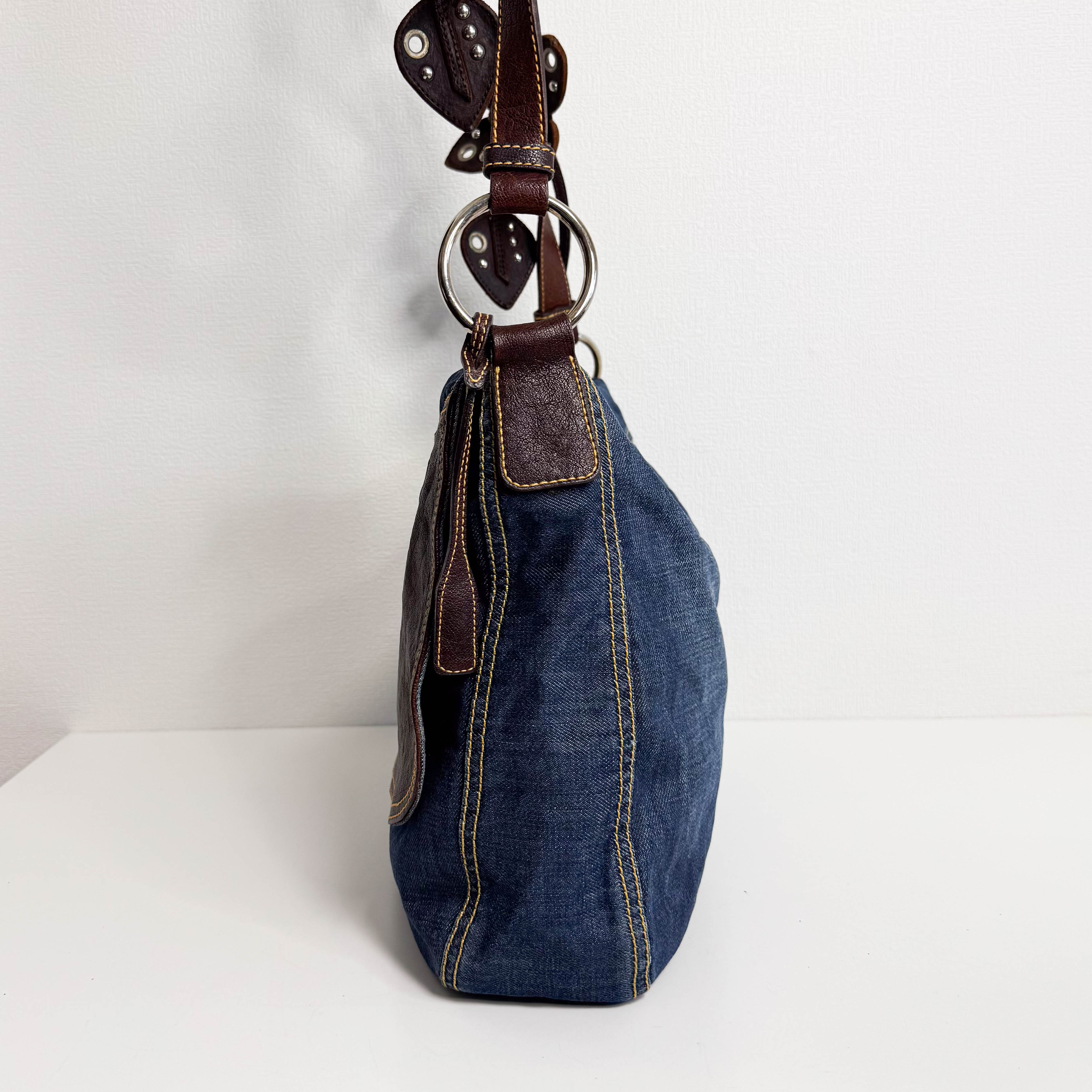 Vintage Denim  Satchel Messenger Bag