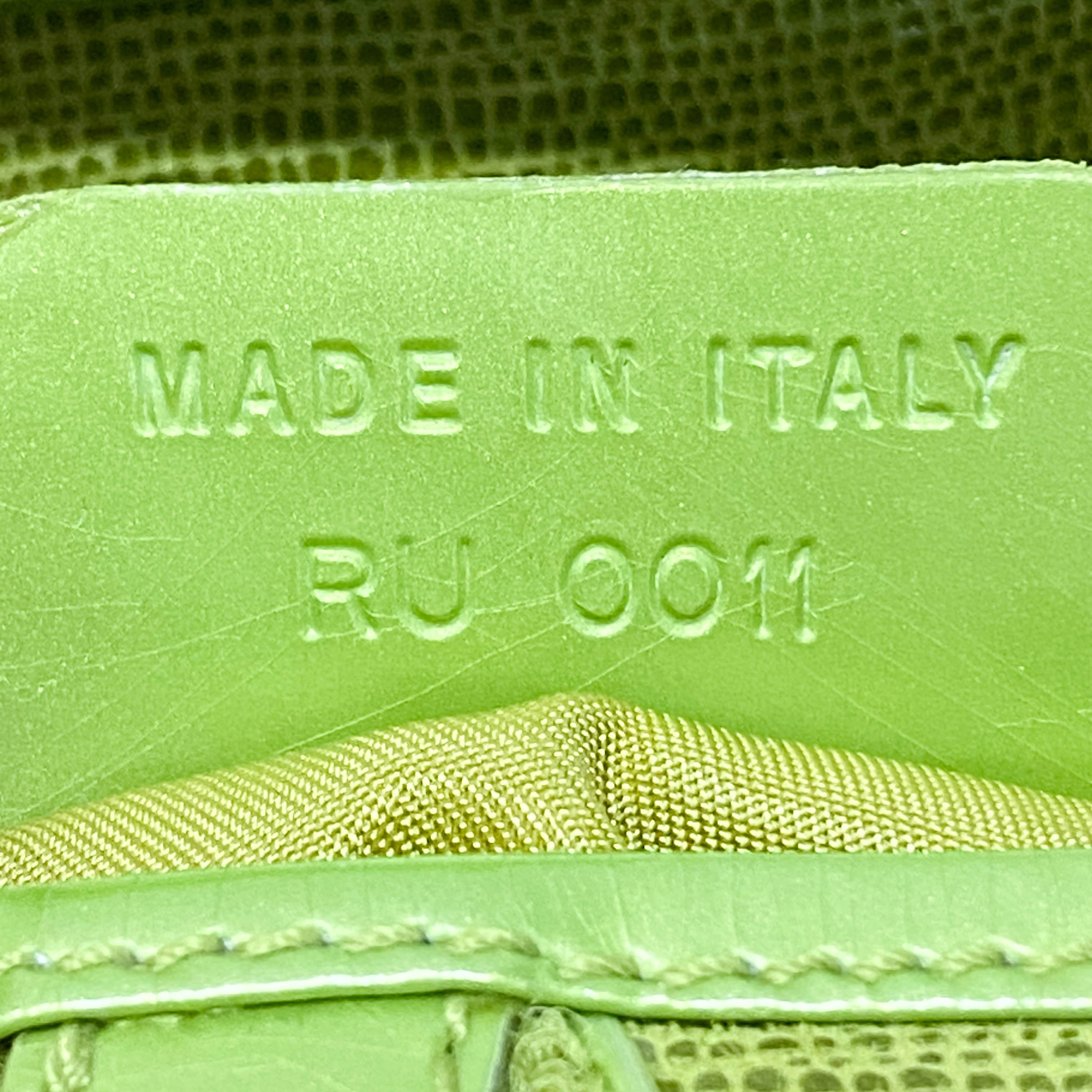 Double Saddle Green Leather