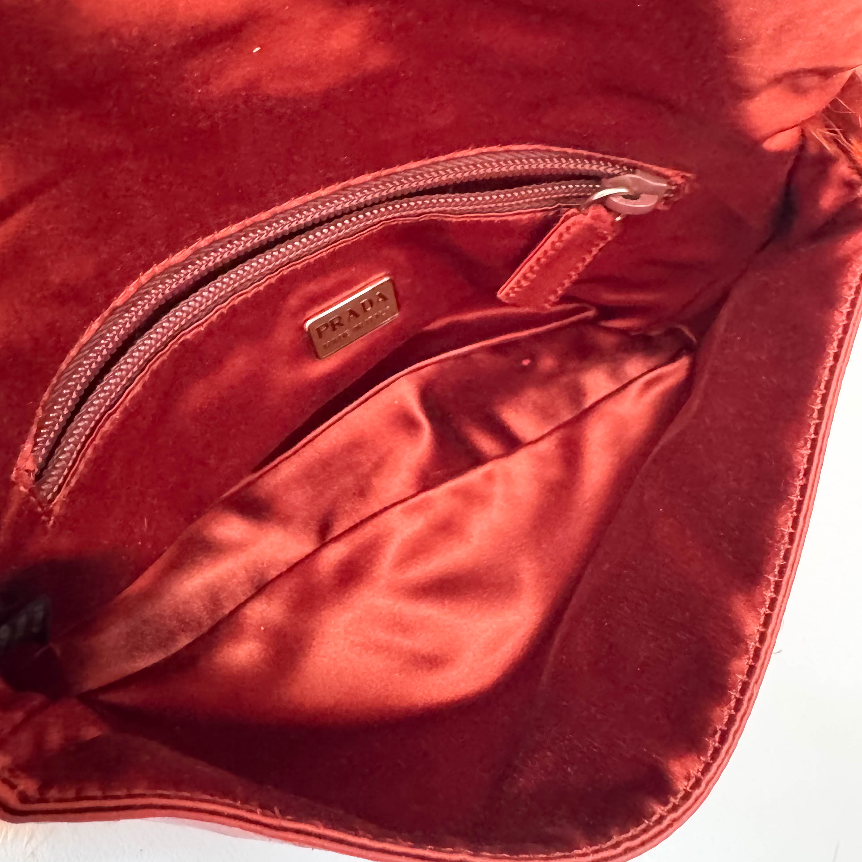 Mini Orange Fur Shoulder Bag