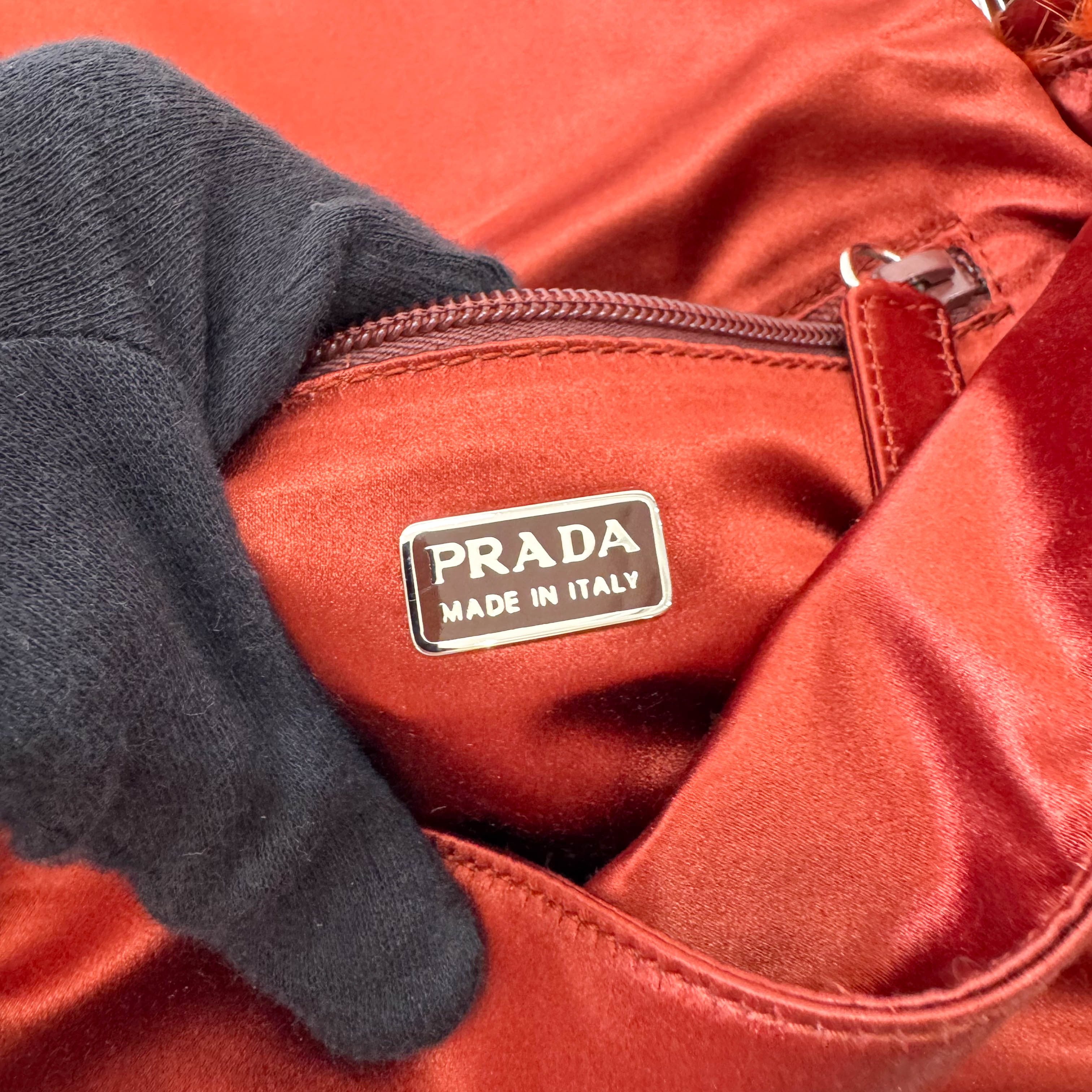 Mini Orange Fur Shoulder Bag