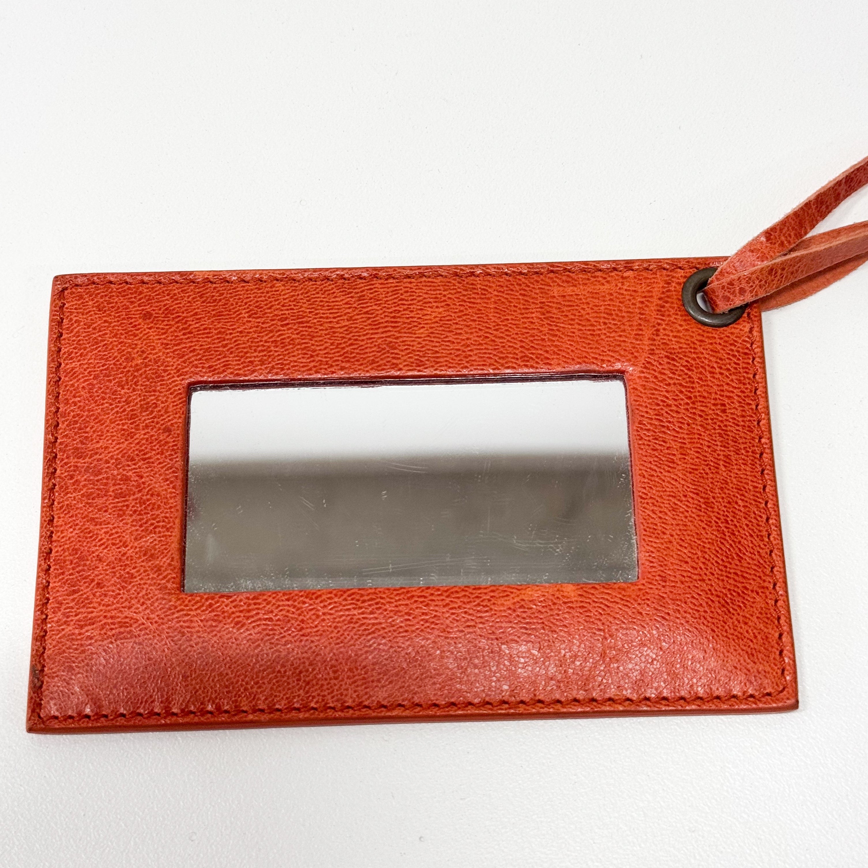 The City Orange Leather Hand bag