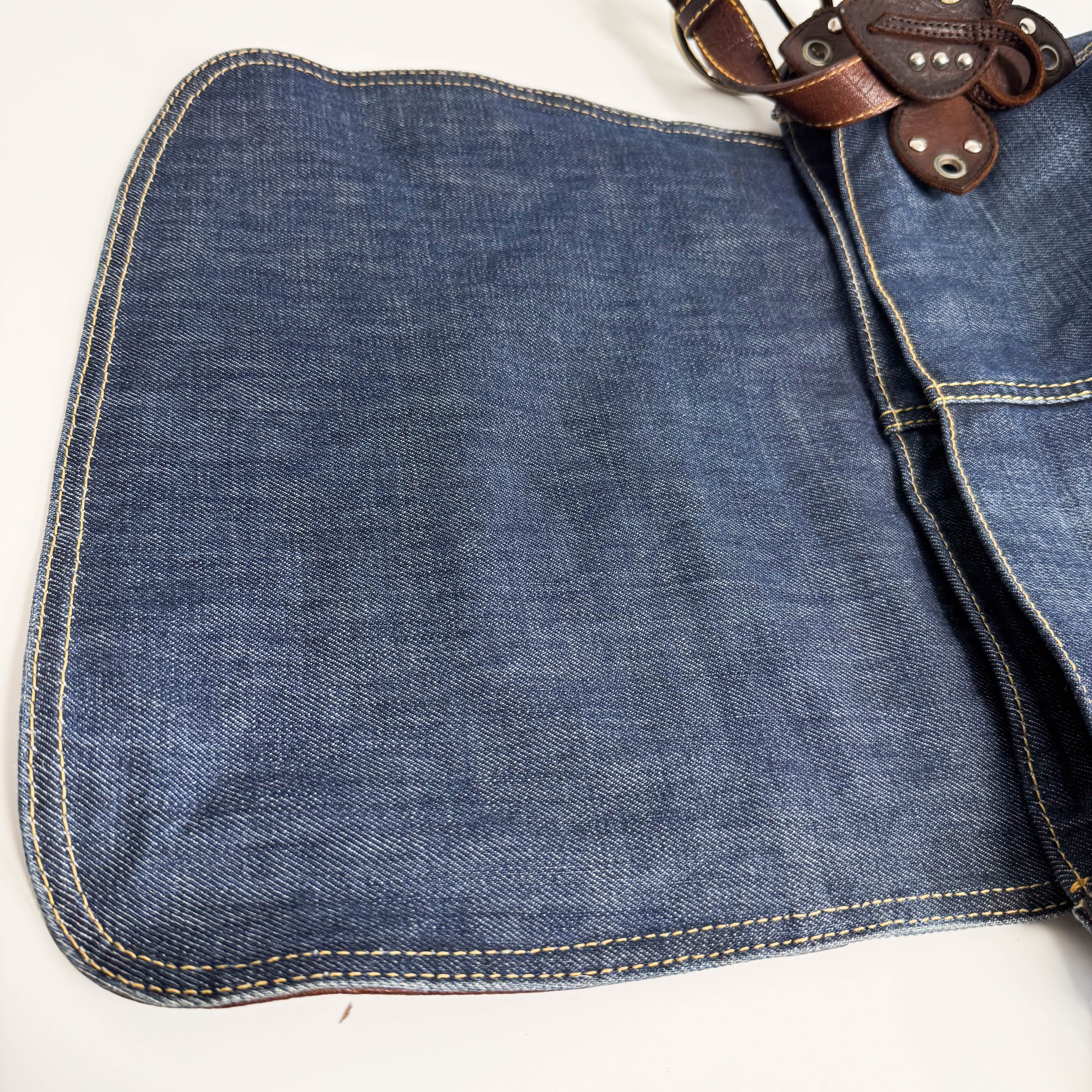 Vintage Denim  Satchel Messenger Bag