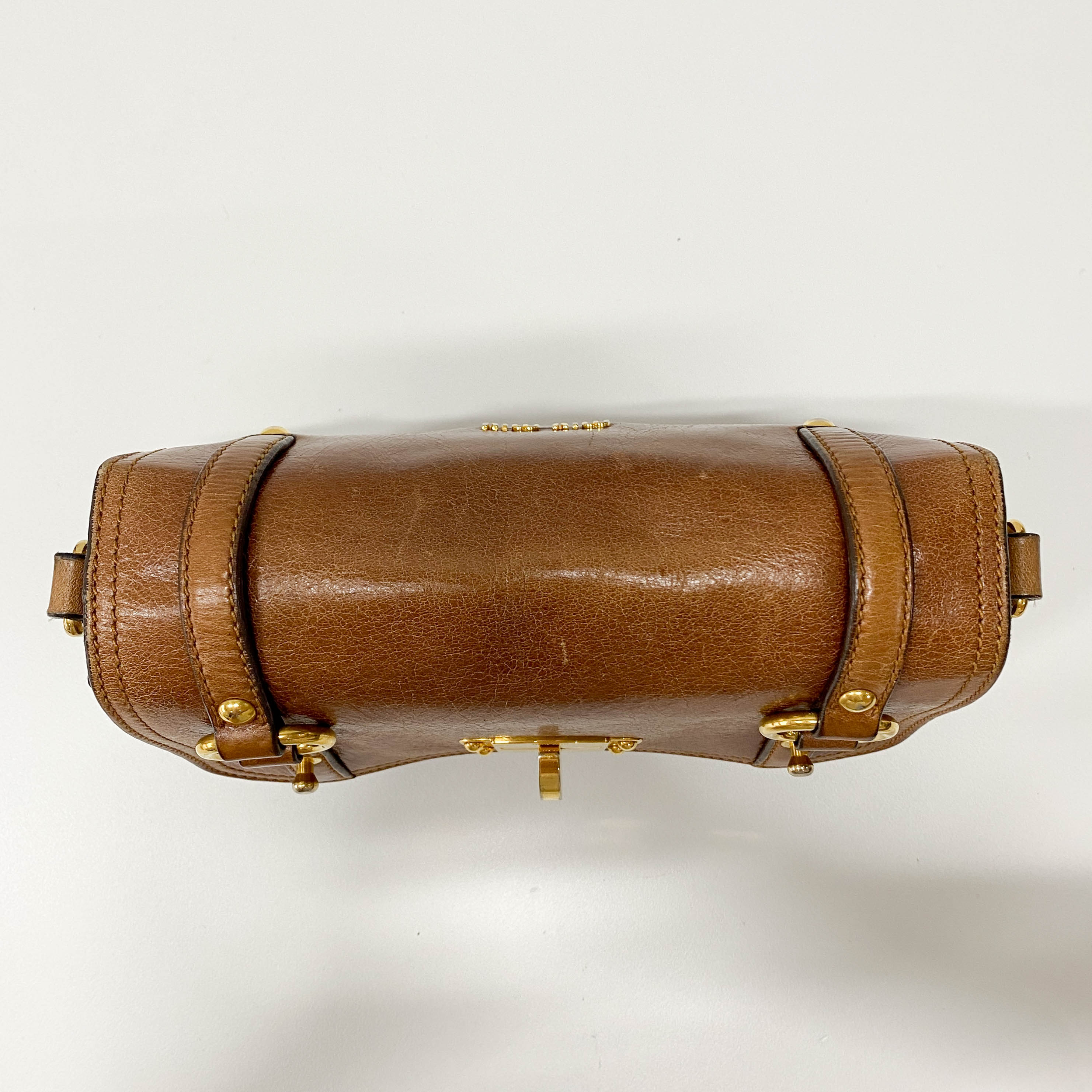 Vitello Sunshine Brown Leather Shoulder Bag