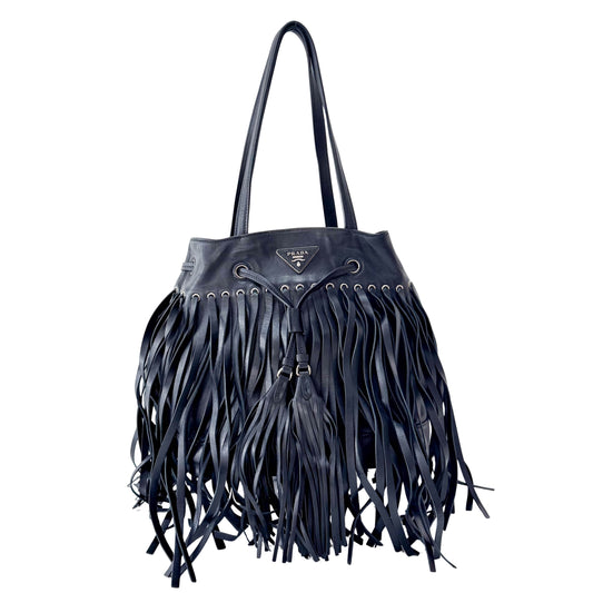 Black Leather Shoulder Bag