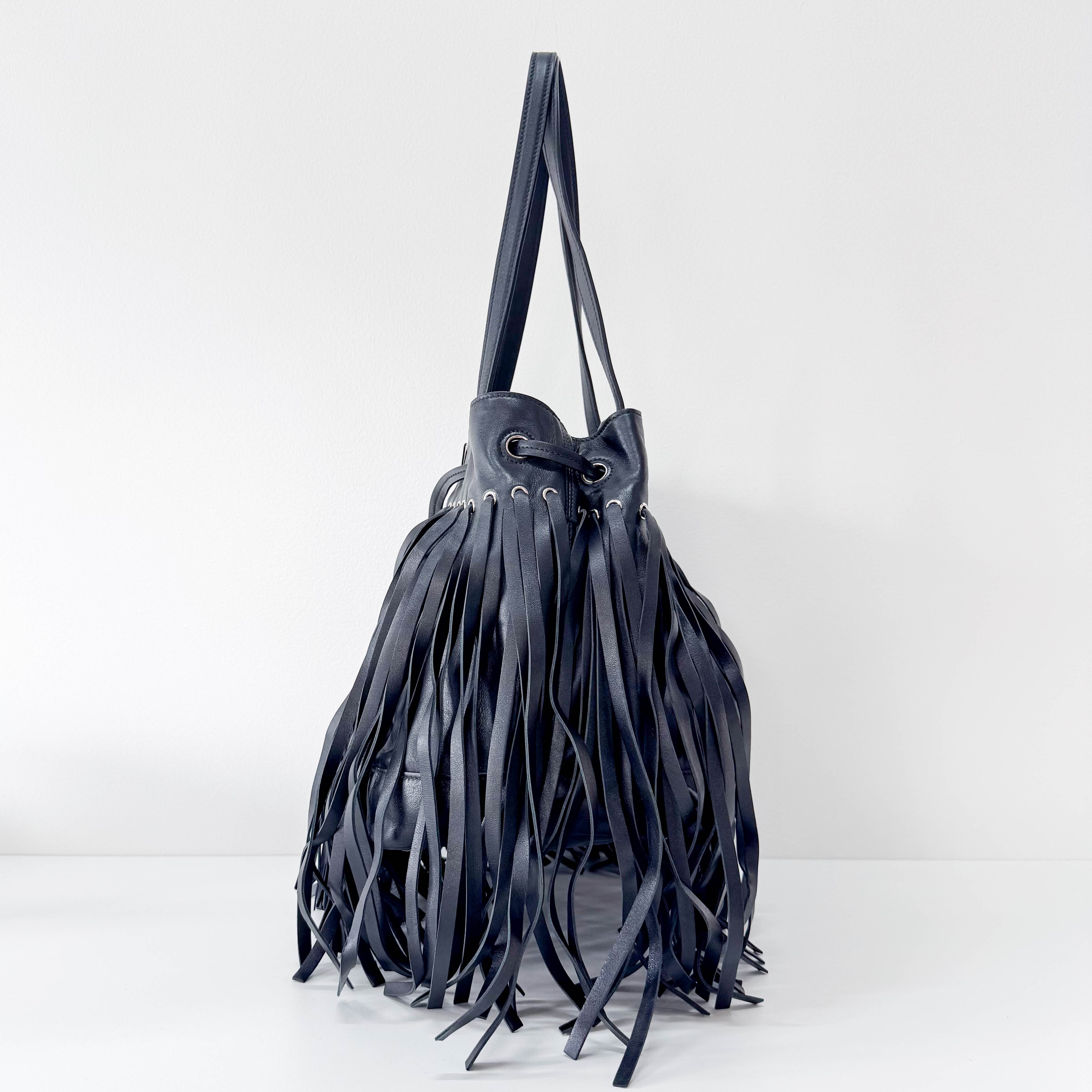 Black Leather Shoulder Bag