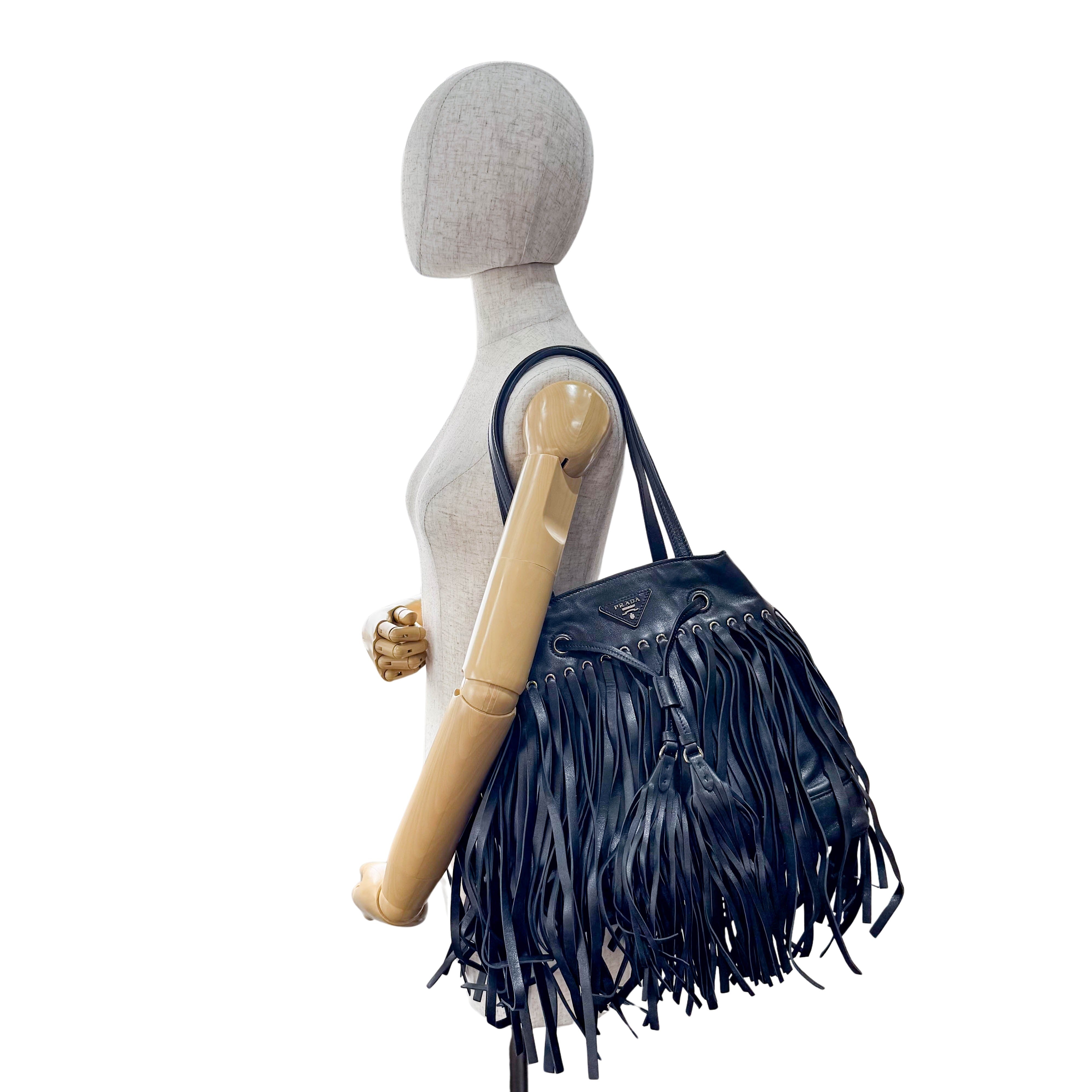 Black Leather Shoulder Bag