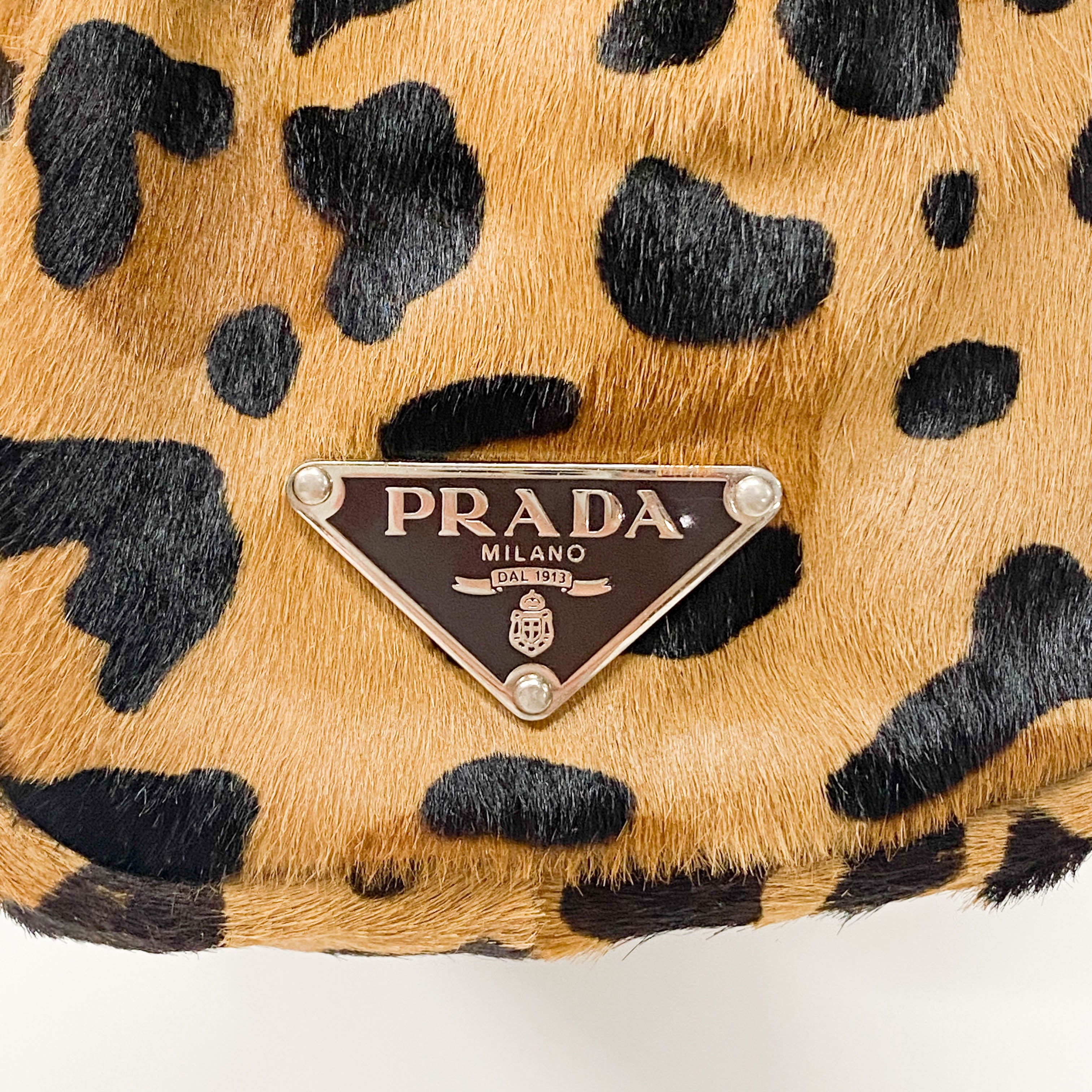 Lepord Print Pony Hair Handle Bag