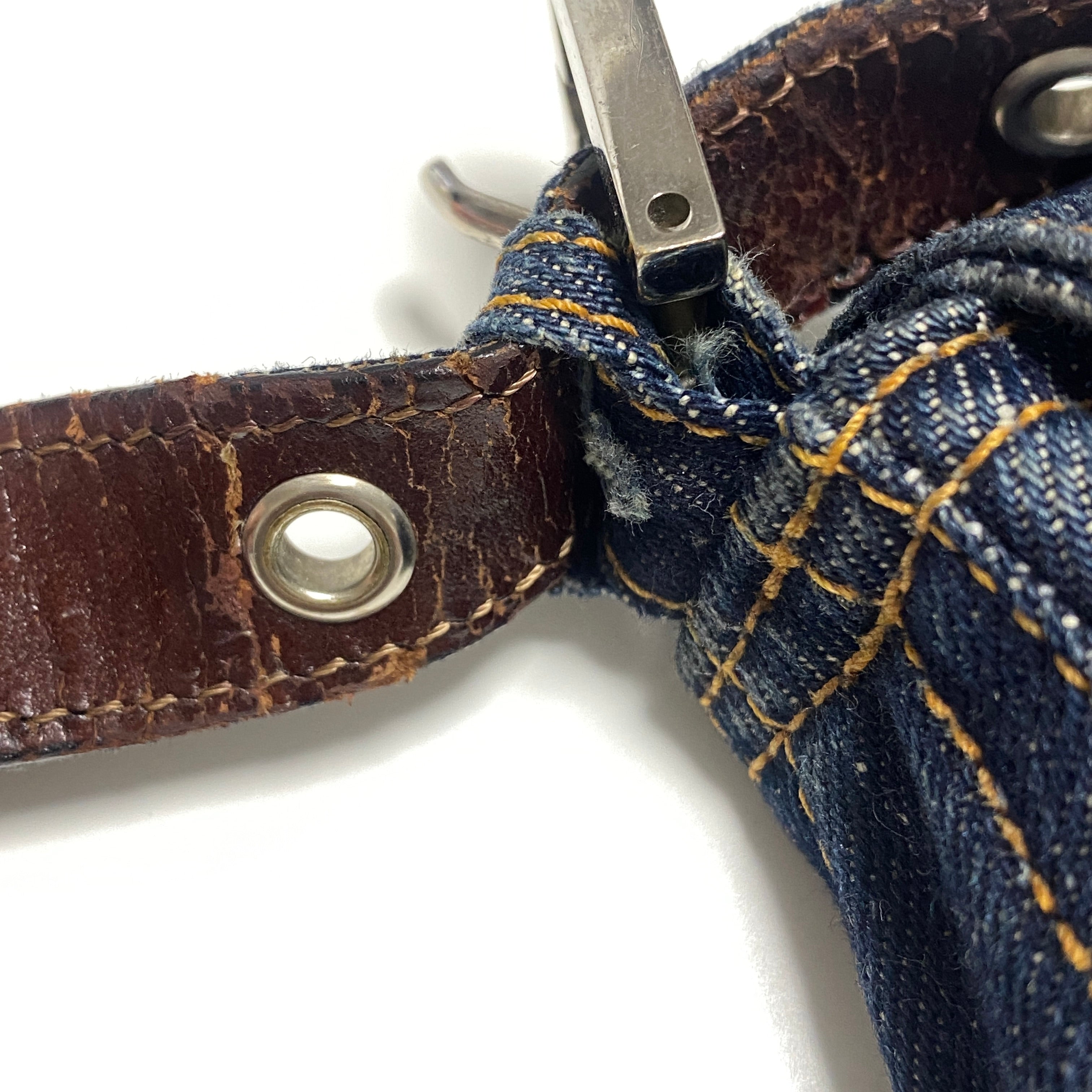 Mamma Baguette Denim Shoulder Bag